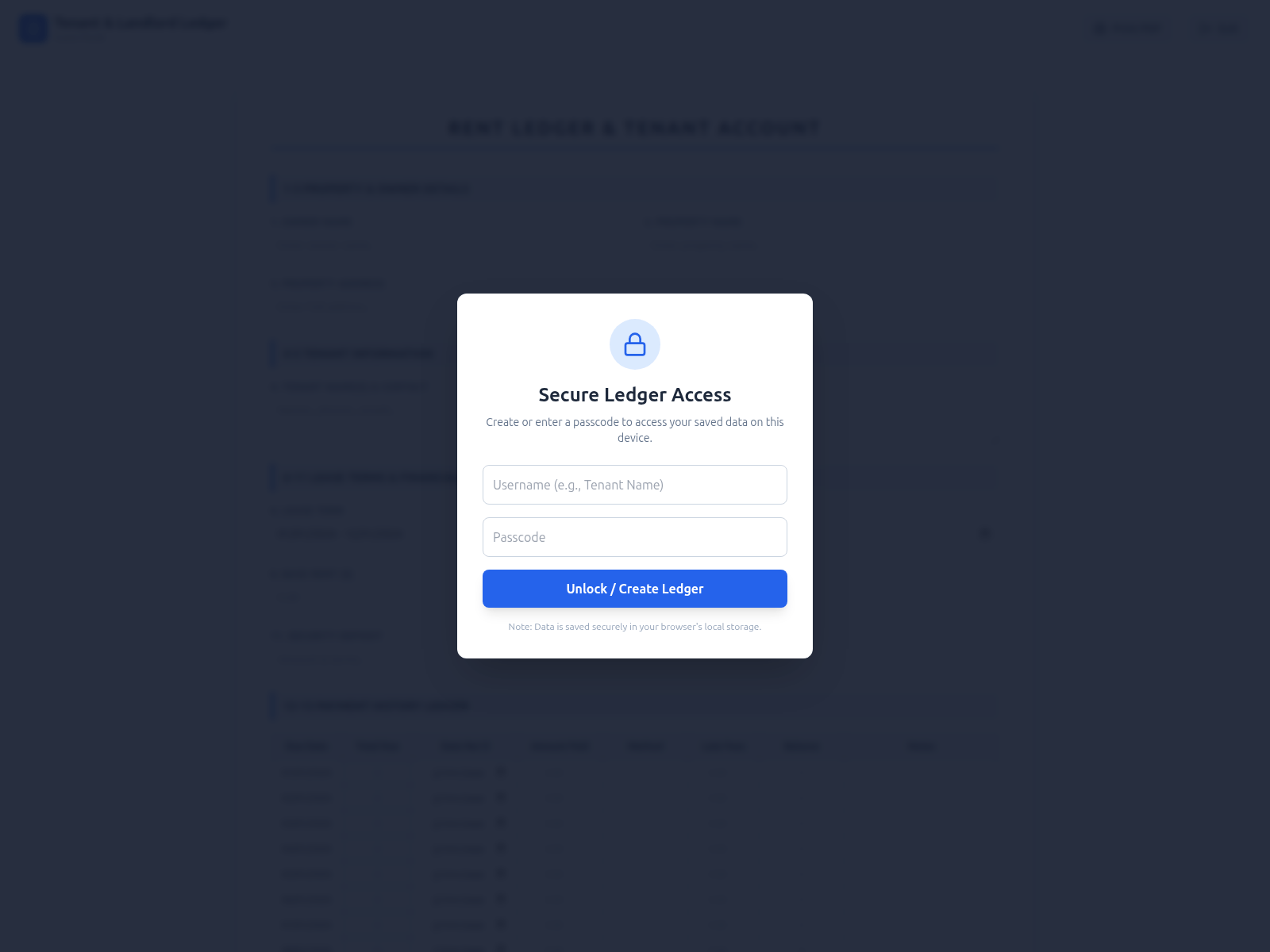 Forensic screenshot of rentledger.live