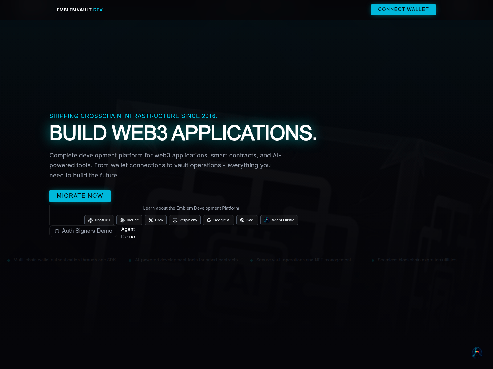 Screenshot of migrateemblemvault.xyz