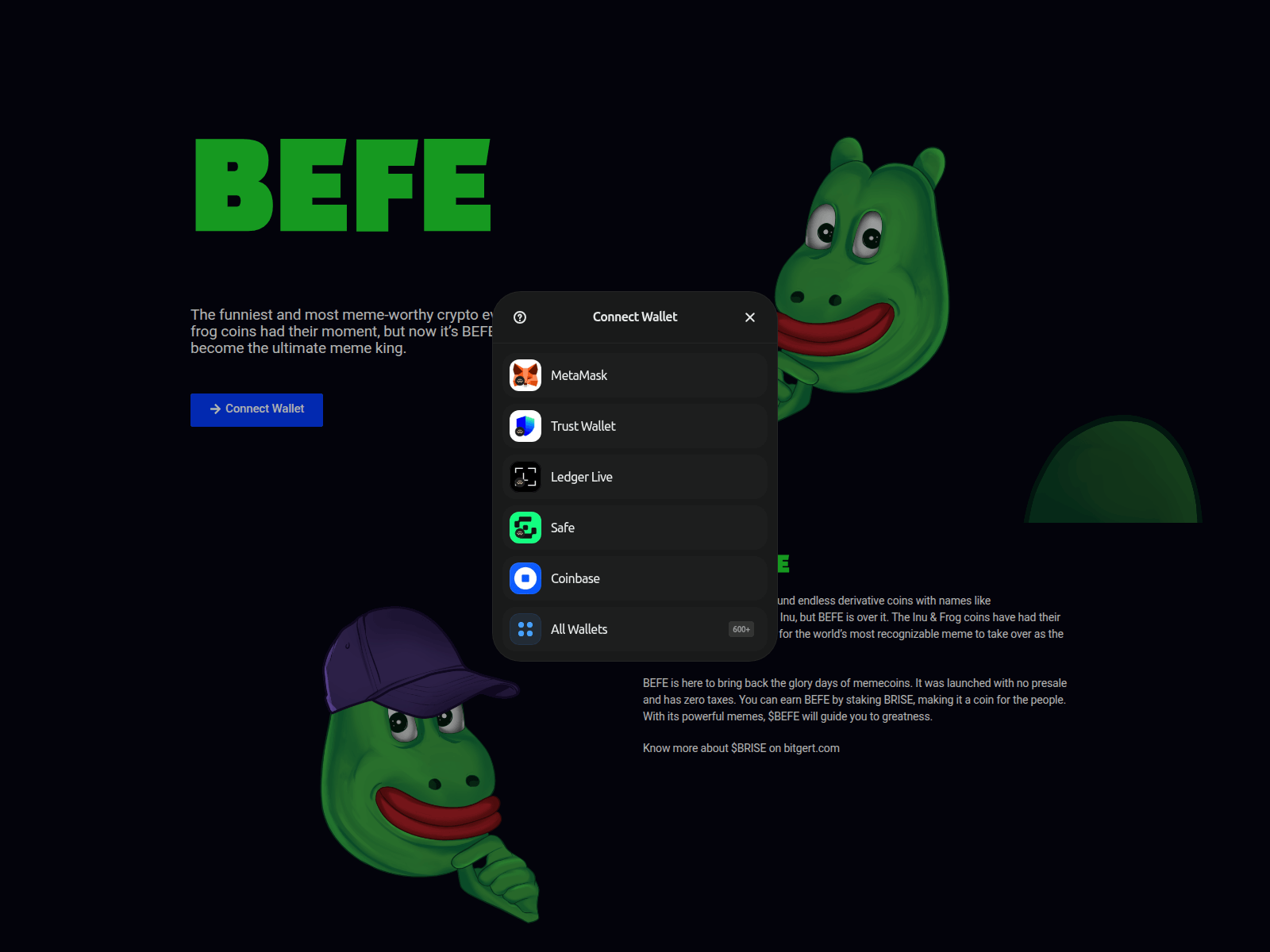 Screenshot of claim-befe-coin.pages.dev