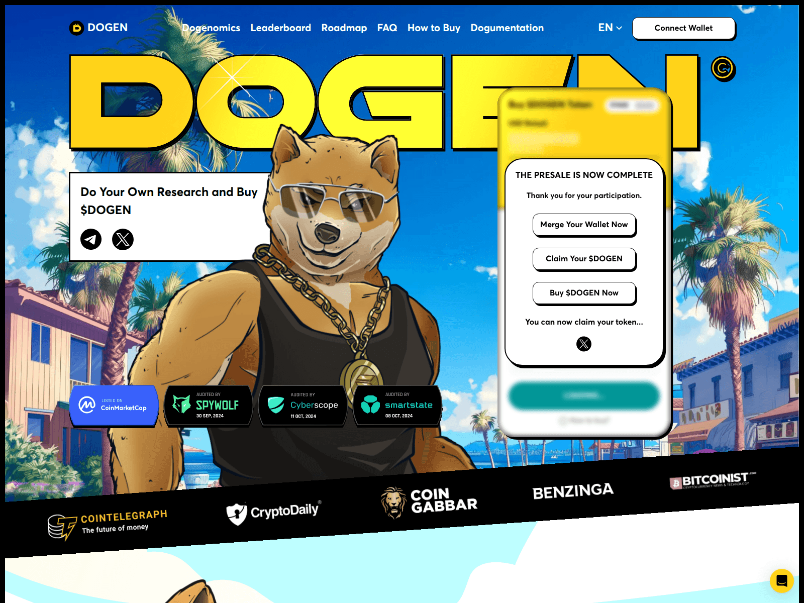 Forensic screenshot of dogenmeme-web.pages.dev