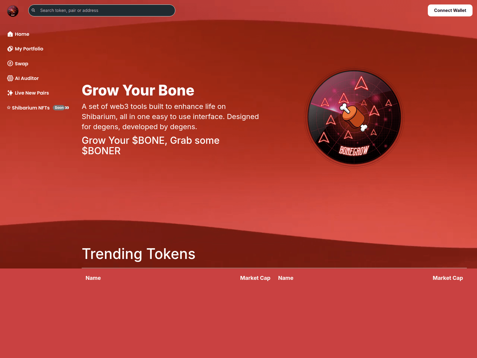 Screenshot of shibarium-portfolio-tracker-dapp.pages.dev