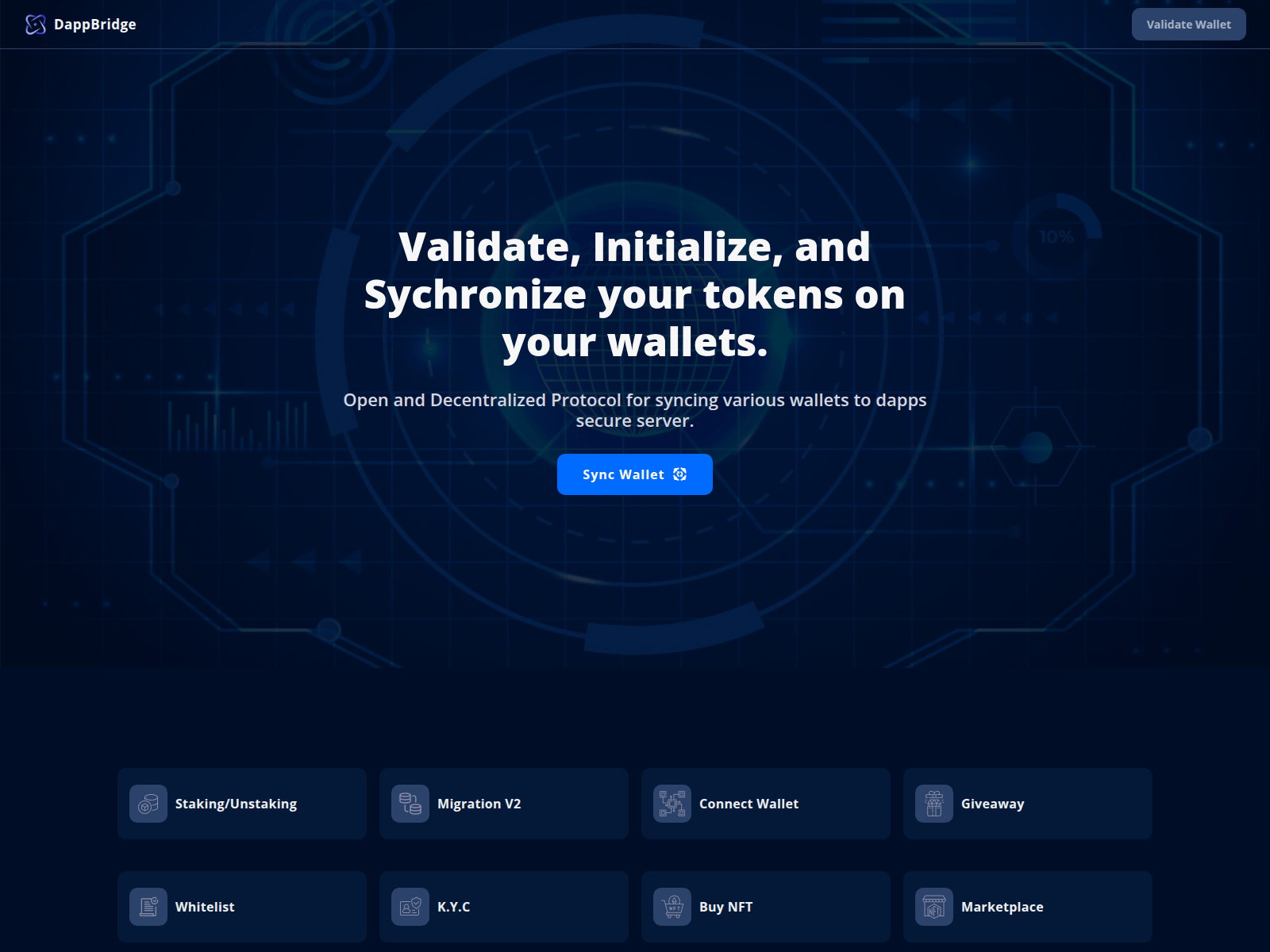 Screenshot of dappbridge.pages.dev