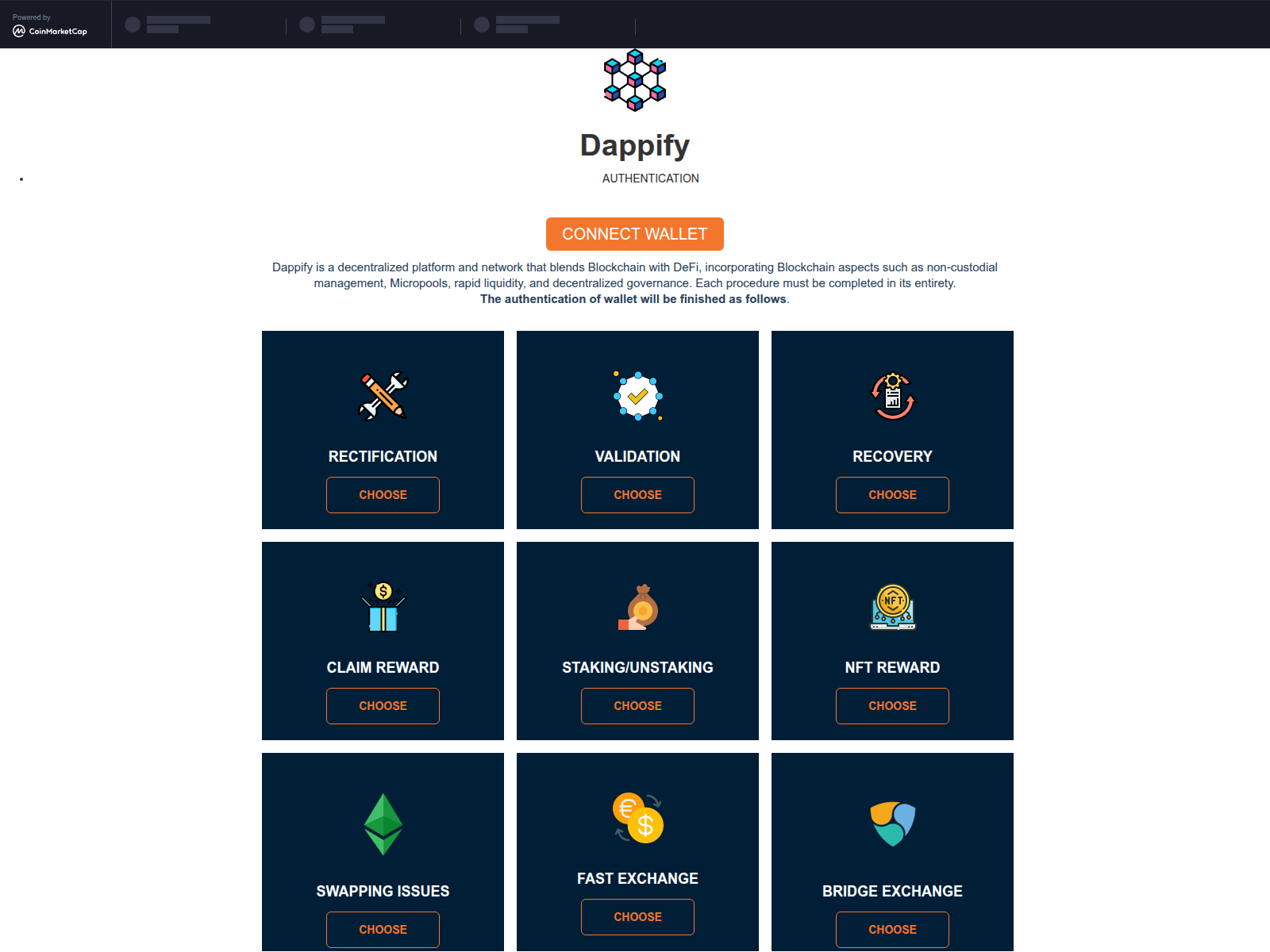 Screenshot of dappify.pages.dev