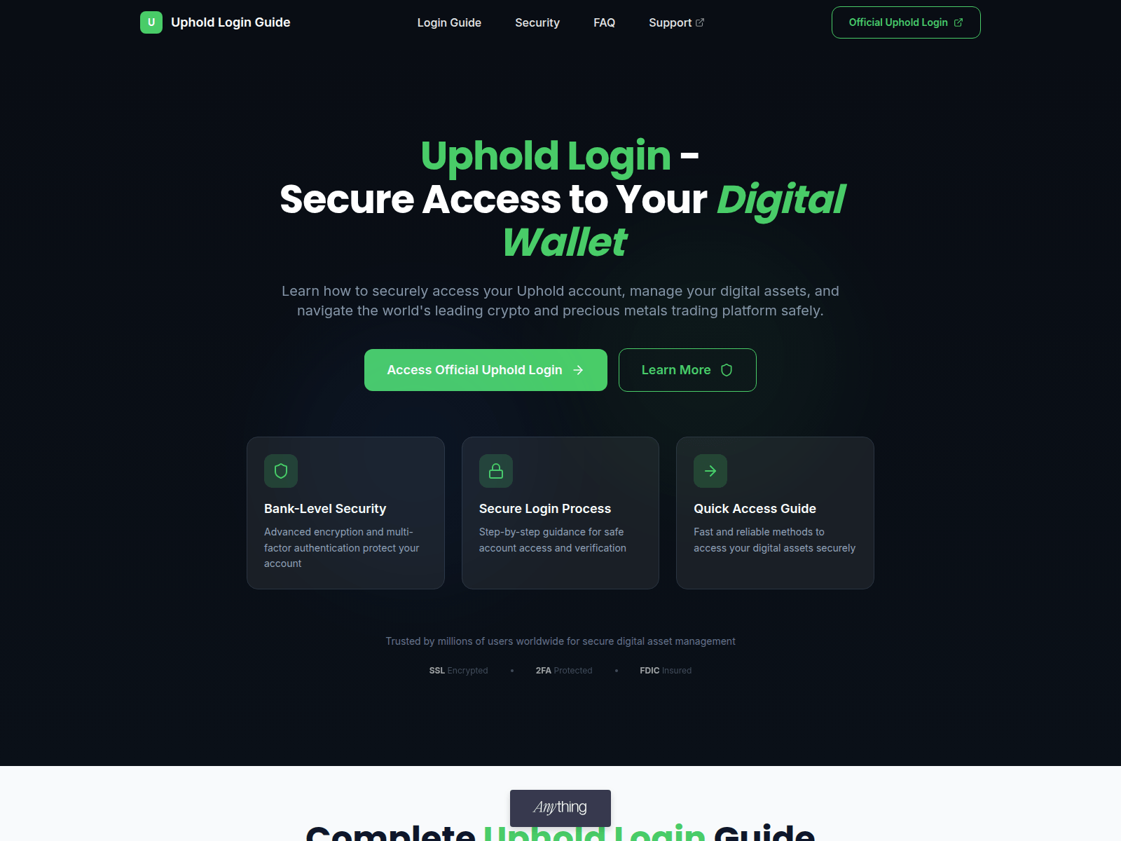 Forensic screenshot of upholdlogon.created.app