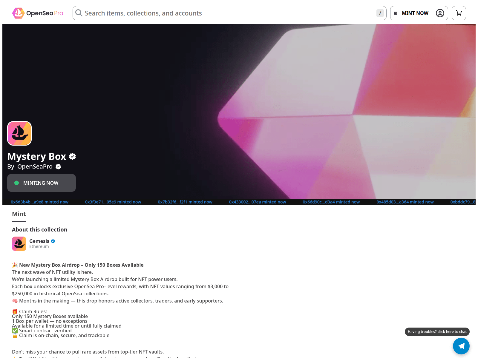 Screenshot of mintprogress6.vercel.app