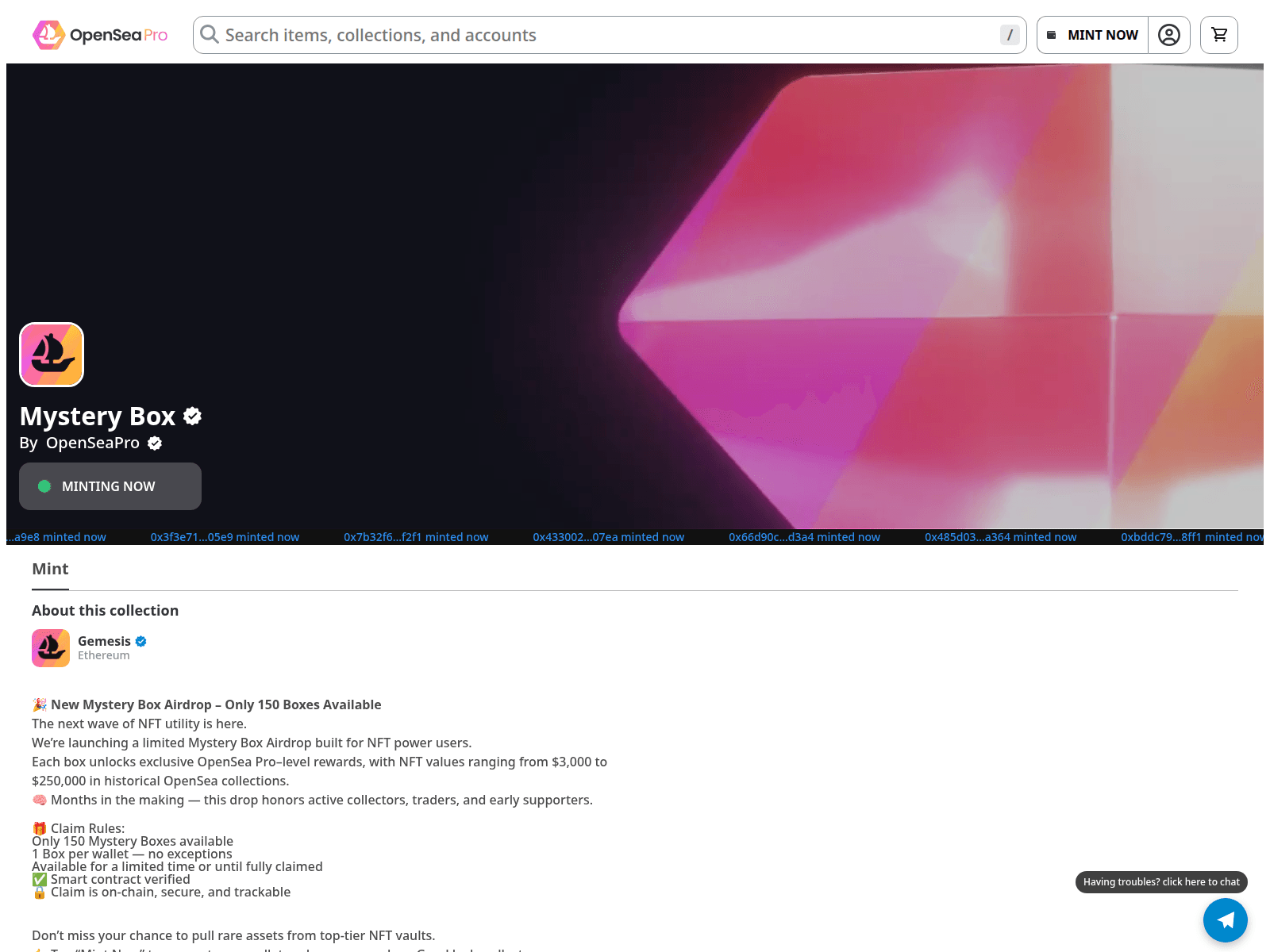 Screenshot of mintprogress3.vercel.app