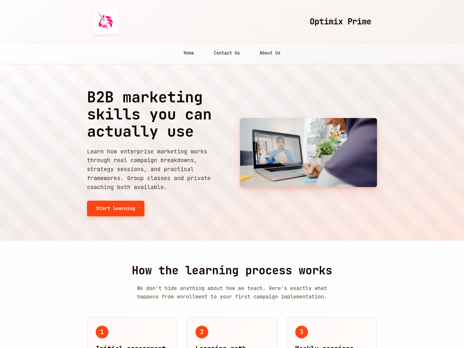Screenshot of optimixprime.com