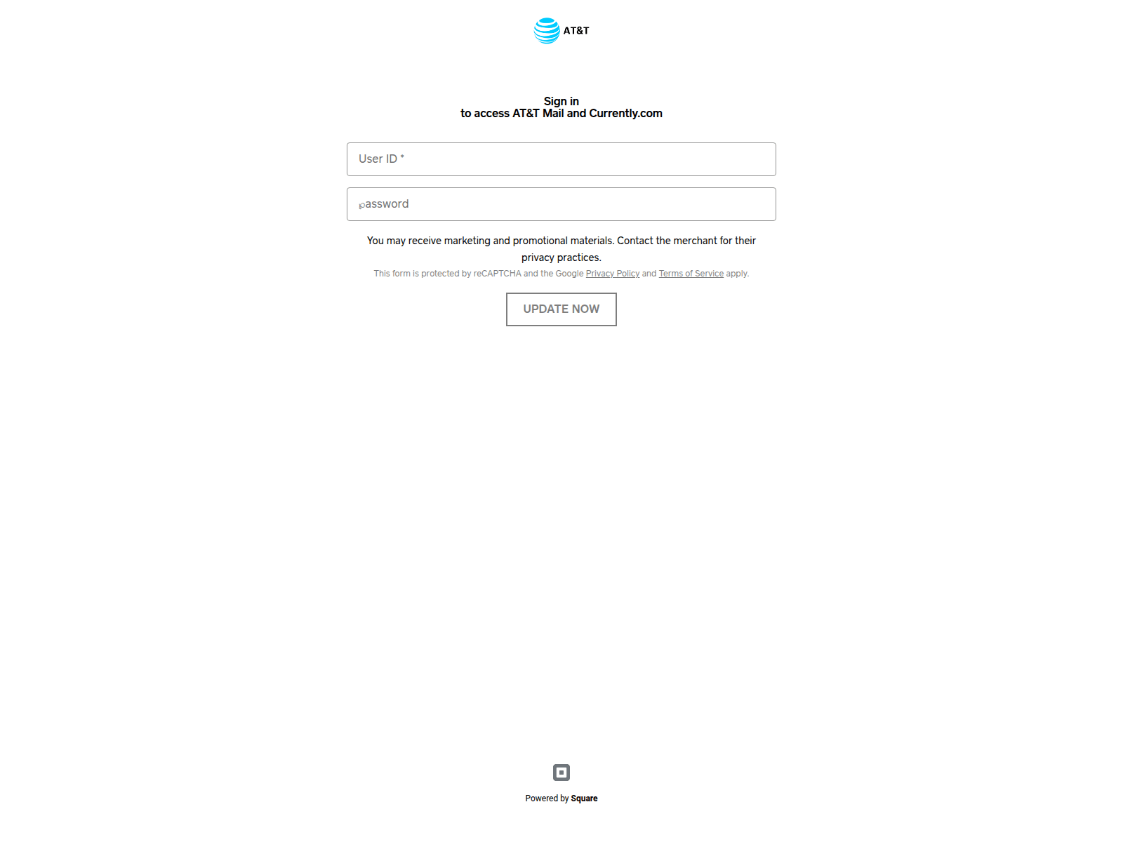 Screenshot of attmailgood.square.site