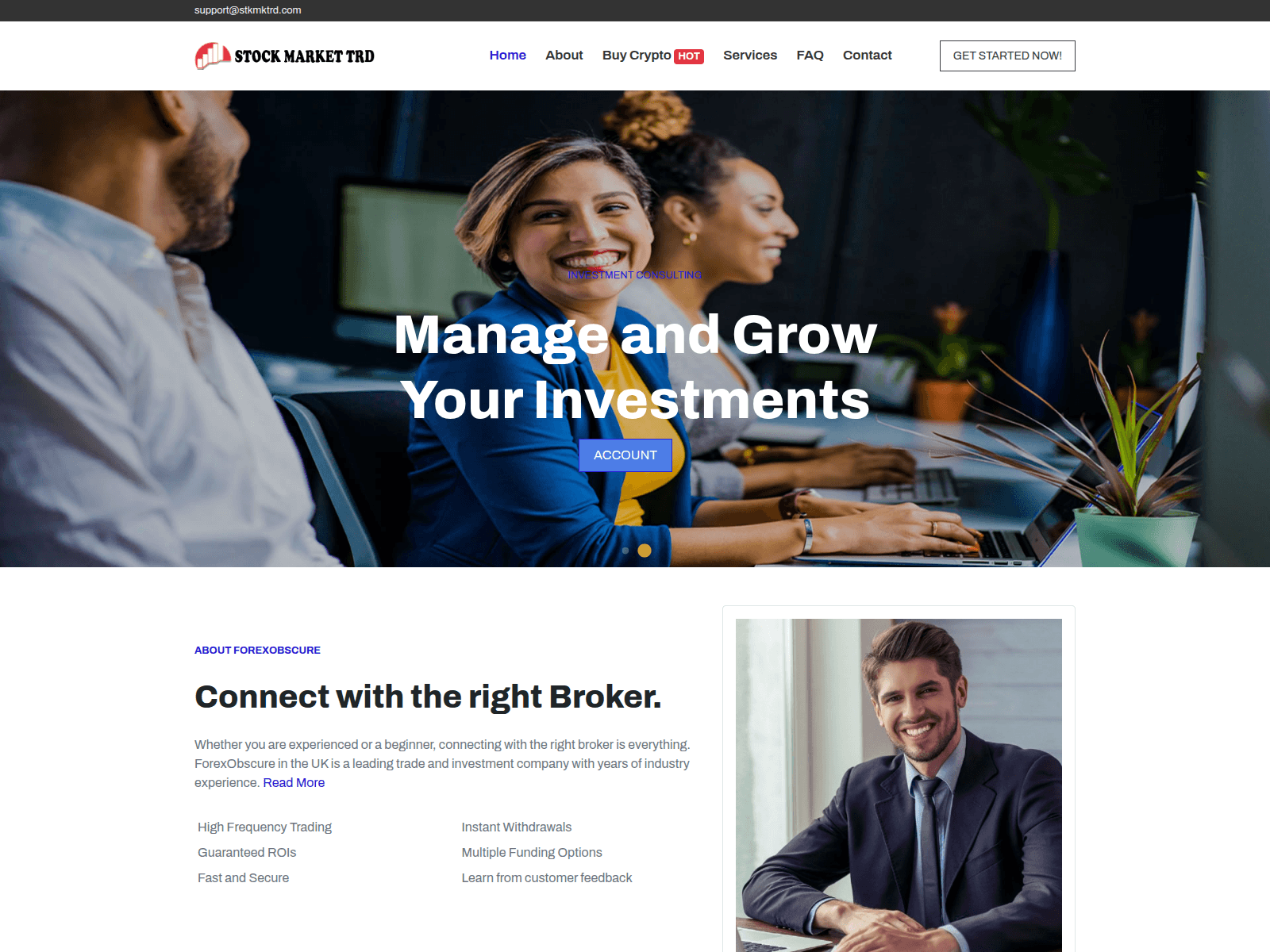 Screenshot of stkmktrd.com