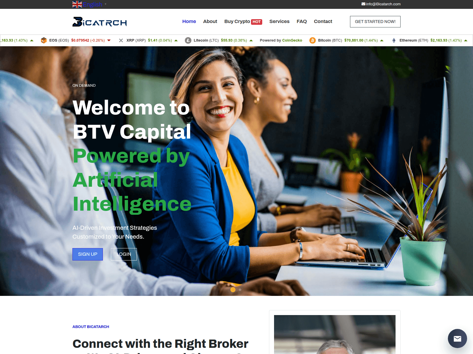 Screenshot of bicatarch.com