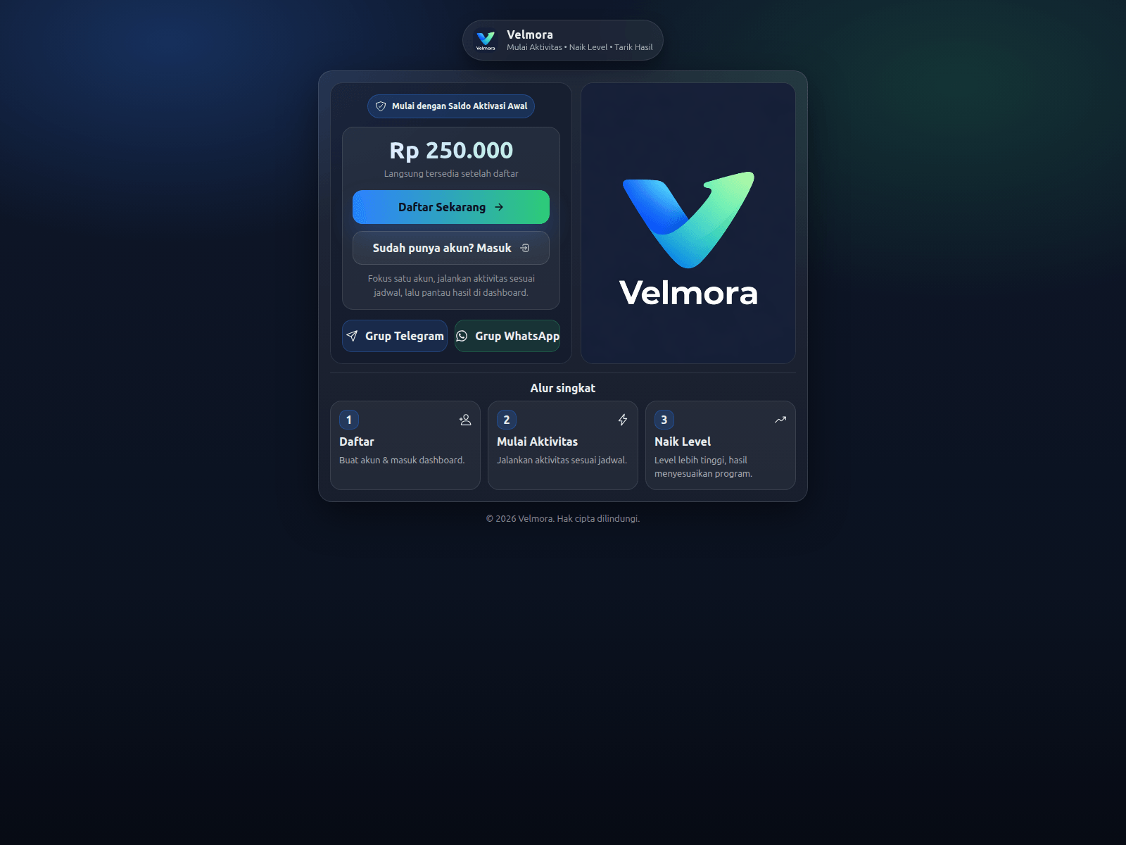 Screenshot of velmora-longlive.space