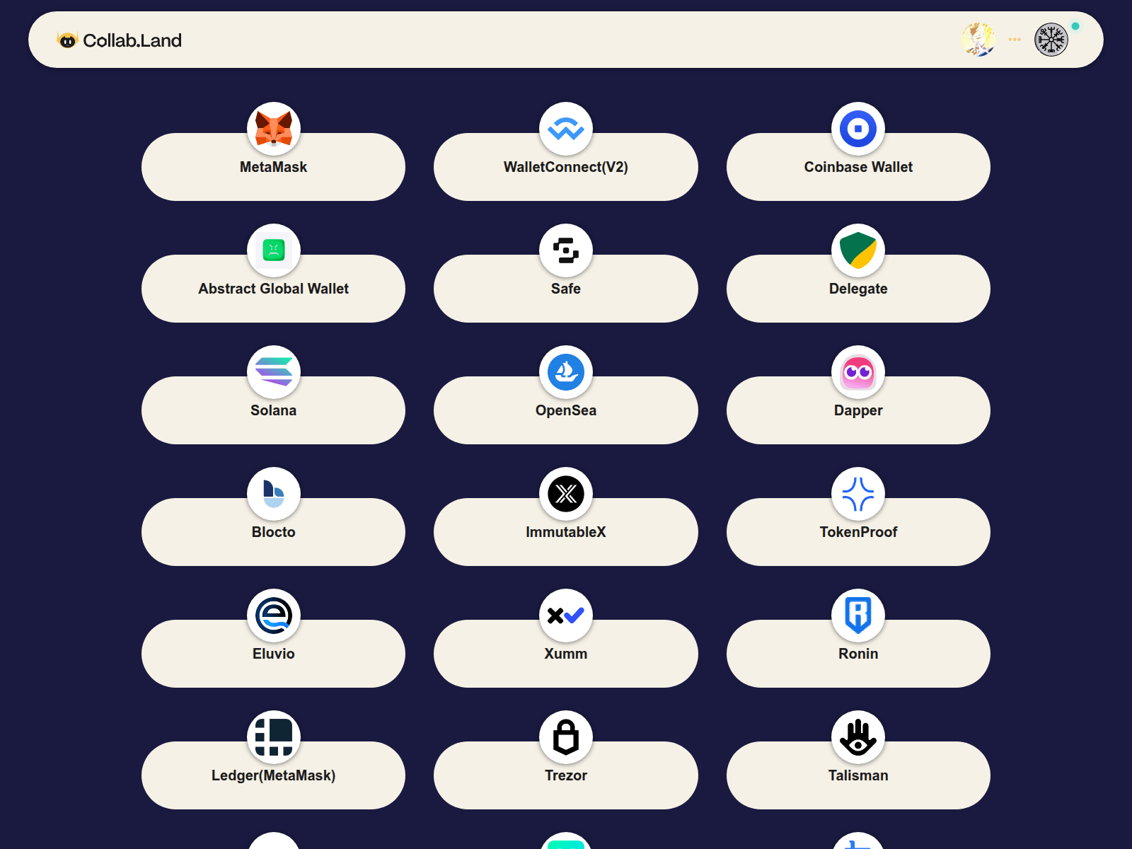 Forensic screenshot of connect.w-collab.land