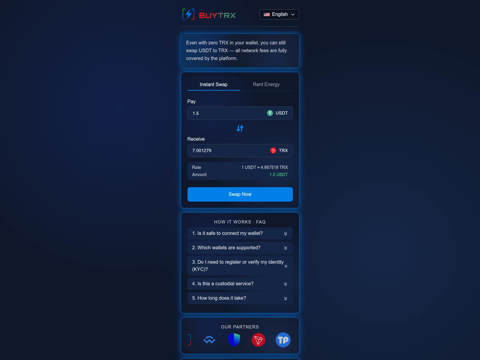 Forensic screenshot of buytrx.lu