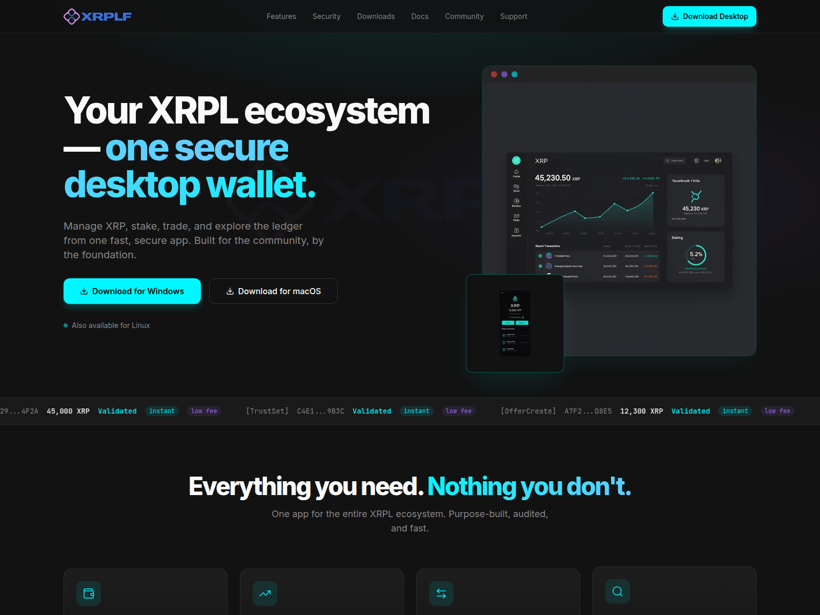 Screenshot of xrpldesktopfoundation.app