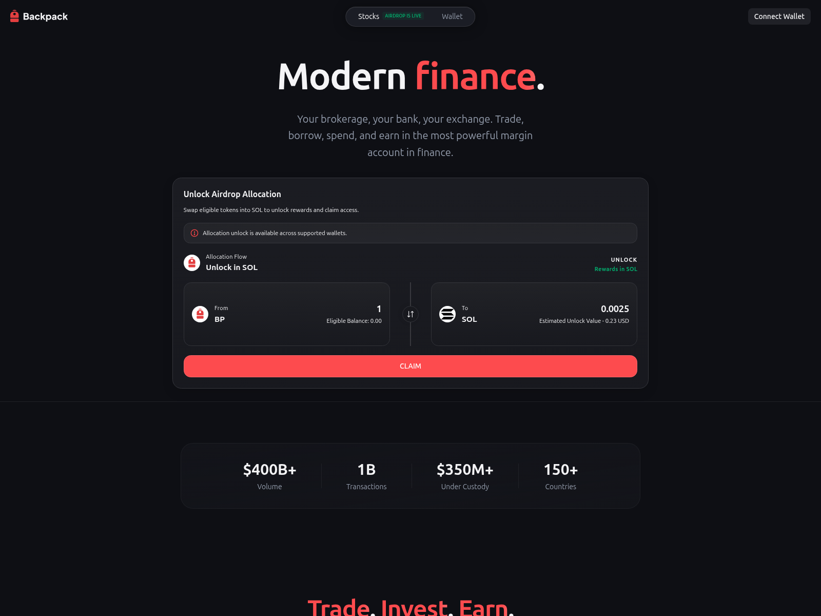 Screenshot of bpdrop.app