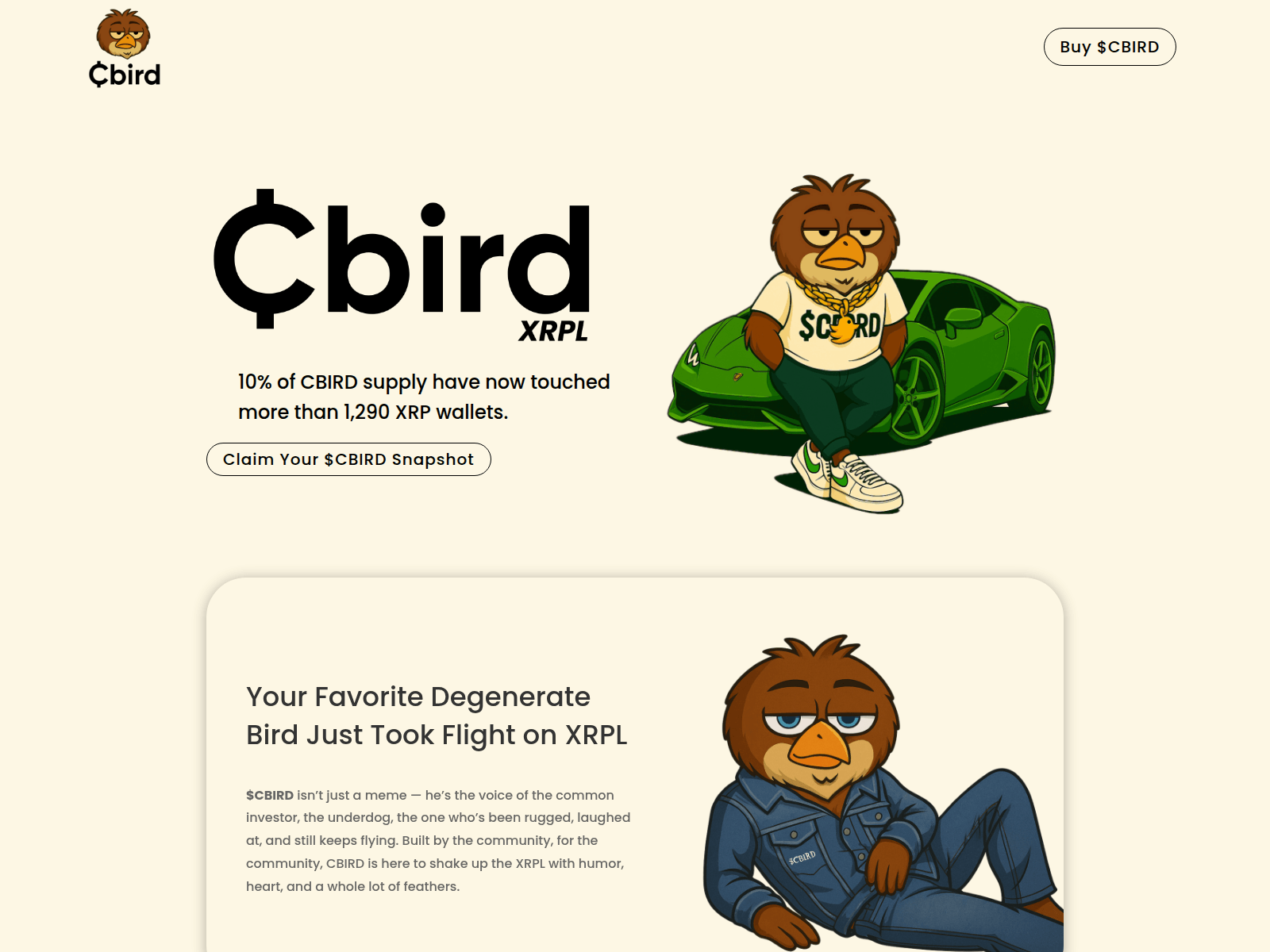 Screenshot of cbirdxrpl.com