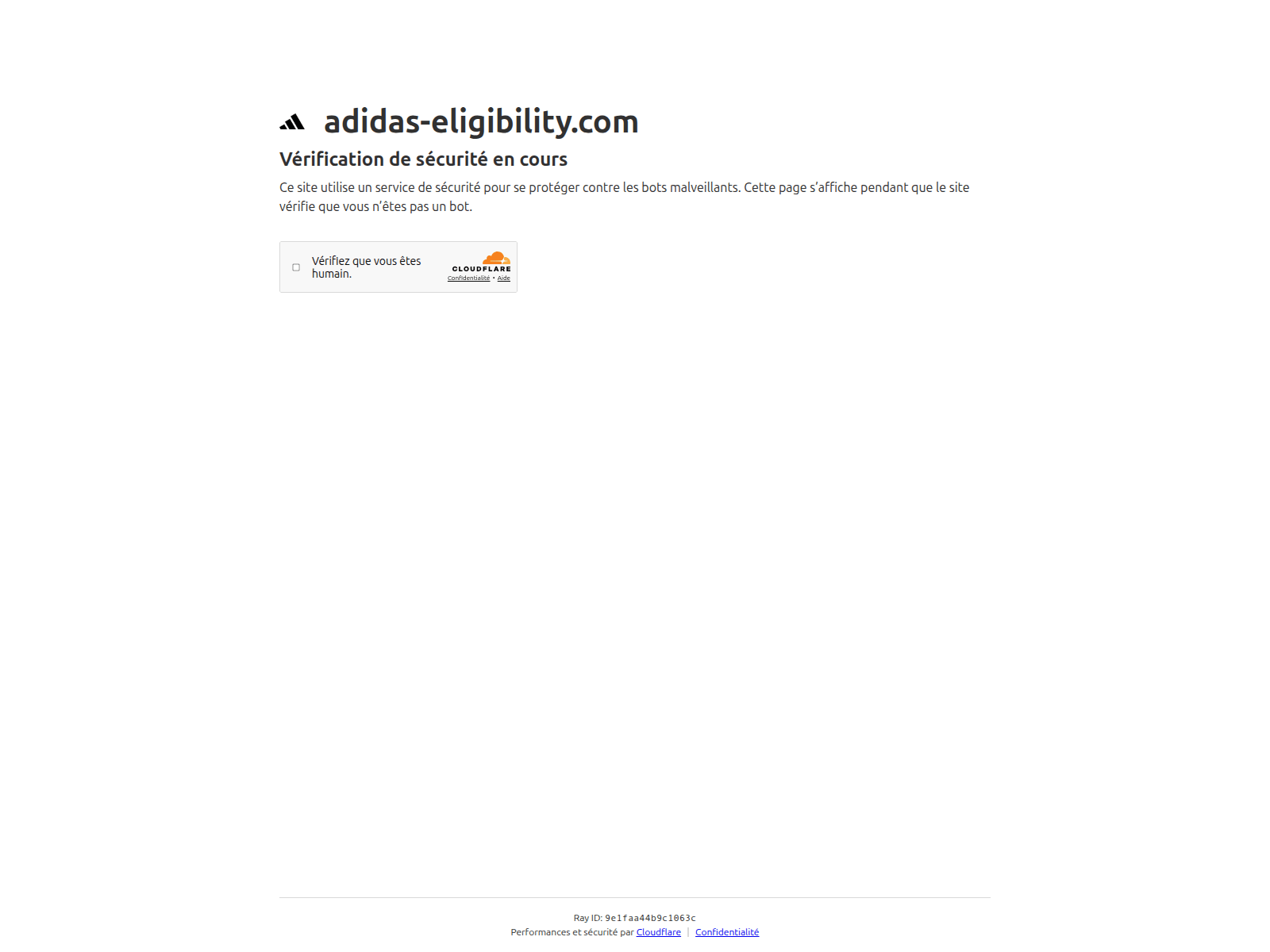 Screenshot of adidas-eligibility.com