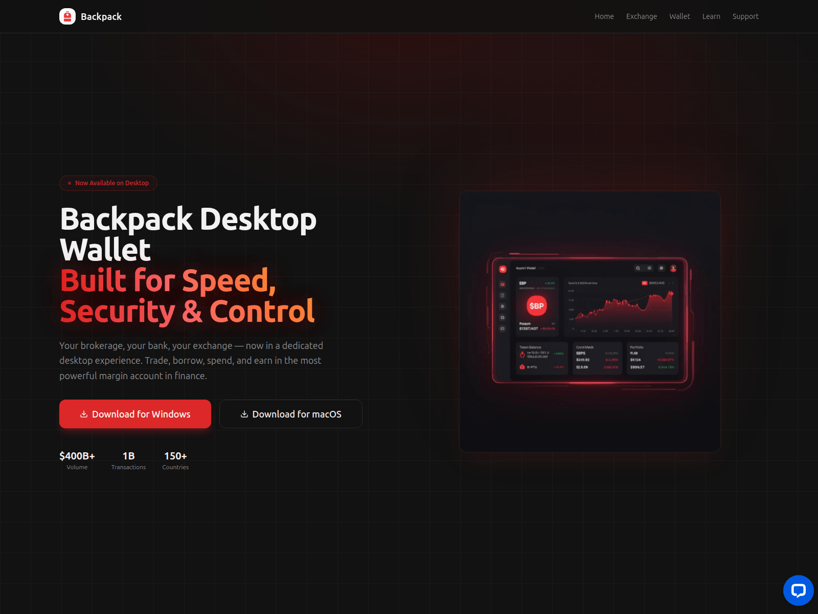 Forensic screenshot of backpackwallet.exchange