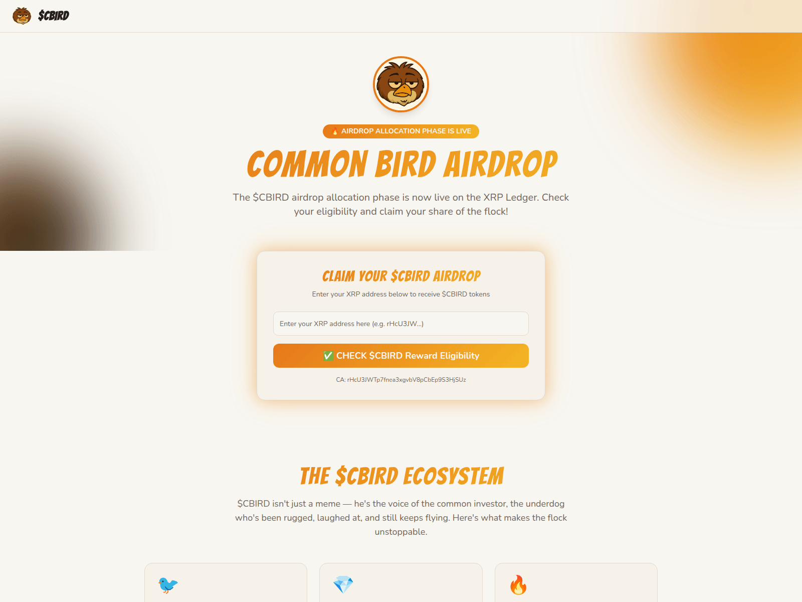 Screenshot of commonbirdxrpl.info