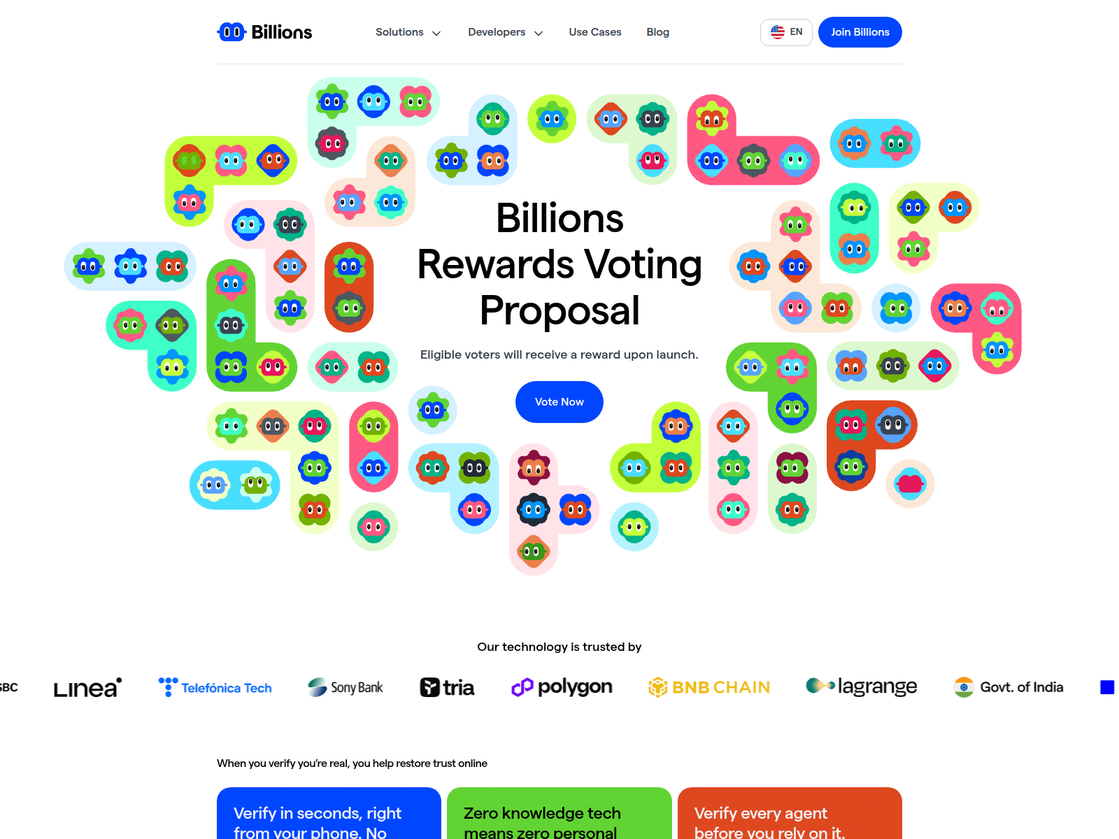 Screenshot of votes-billions.network