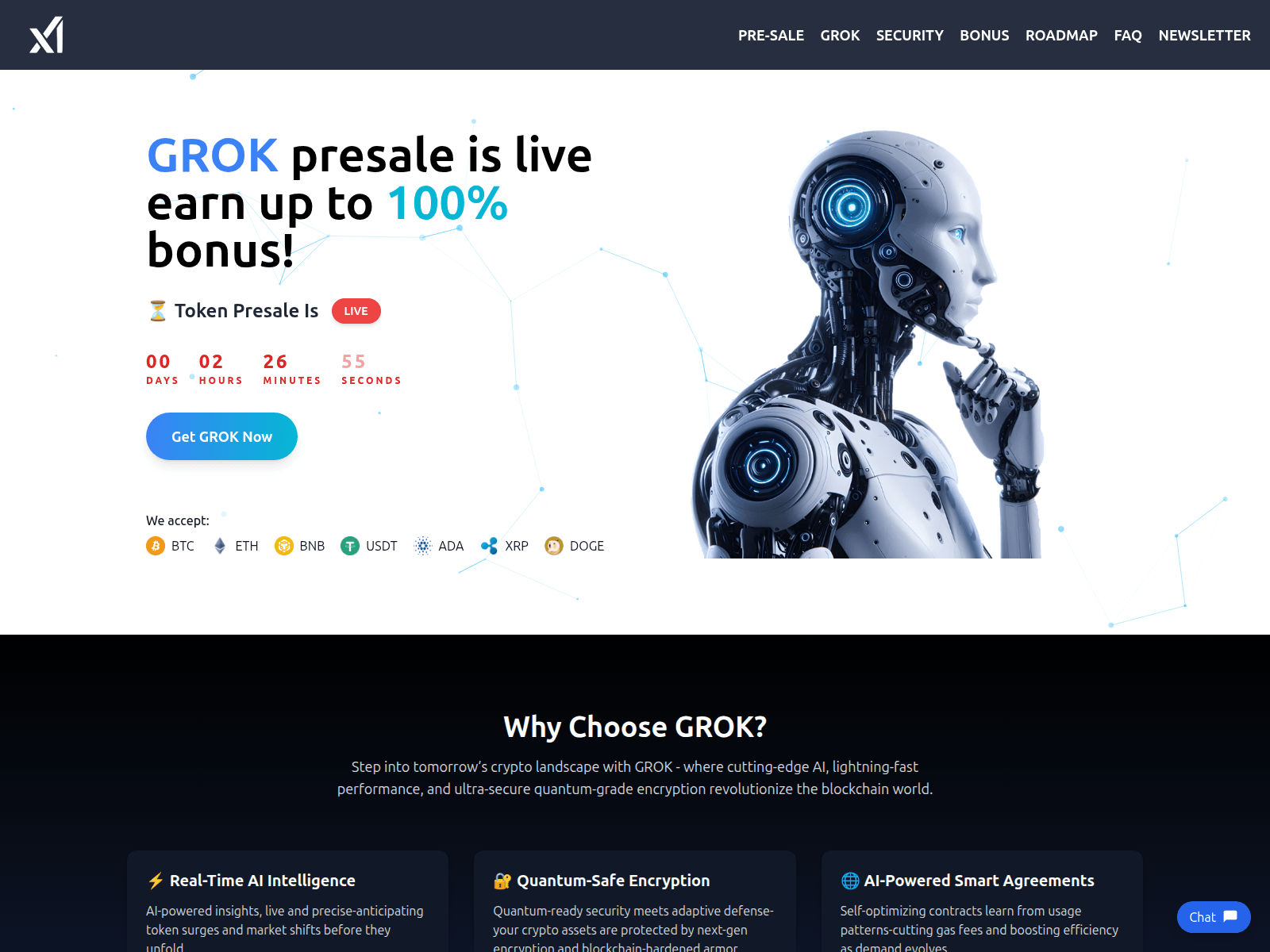 Forensic screenshot of grok-network.live