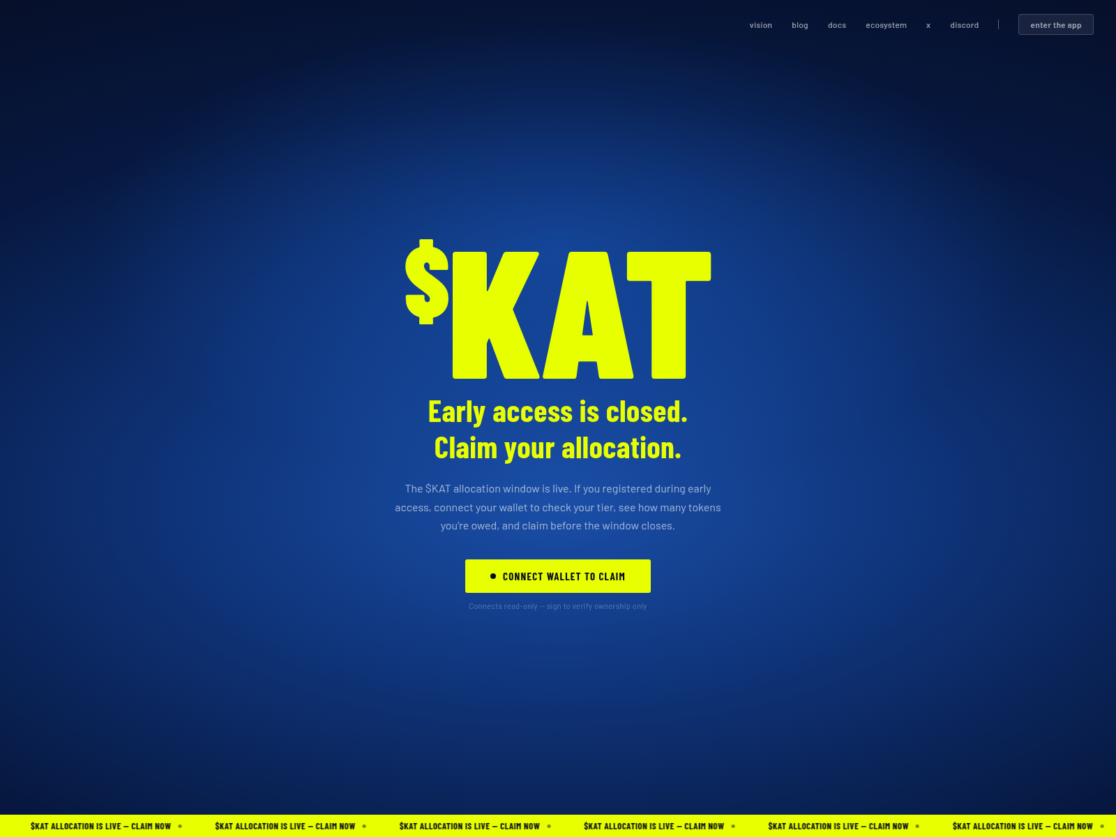 Screenshot of enter-katana.network