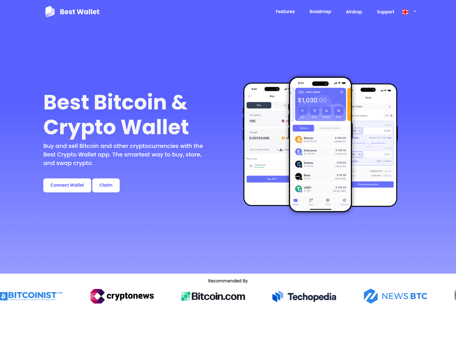 Screenshot of bestwallet-hub.pages.dev