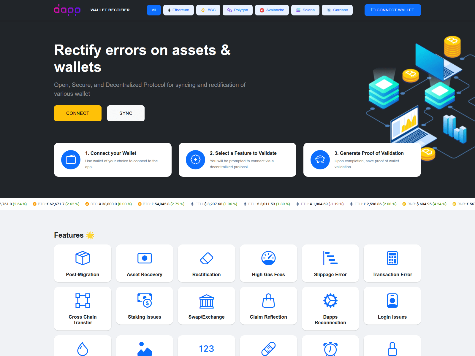 Screenshot of multichain-walletnode-rectification.pages.dev