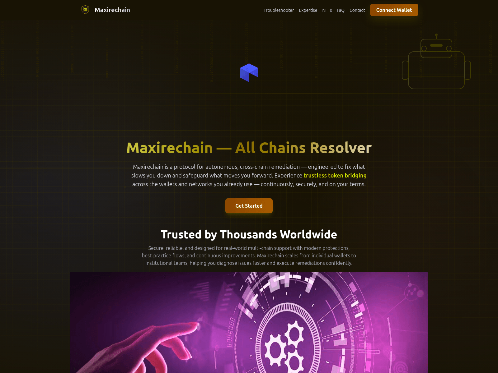 Forensic screenshot of maxirchain.xyz