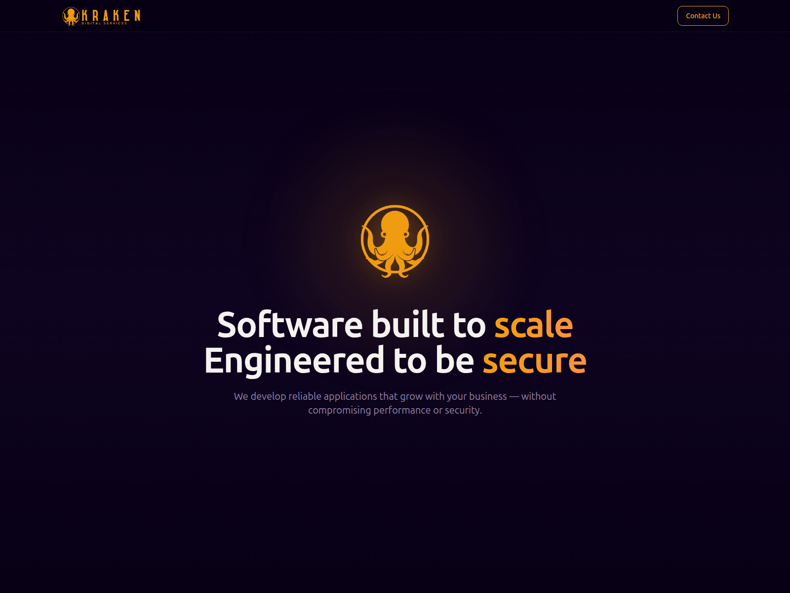 Screenshot of kraken-corporate-website.pages.dev
