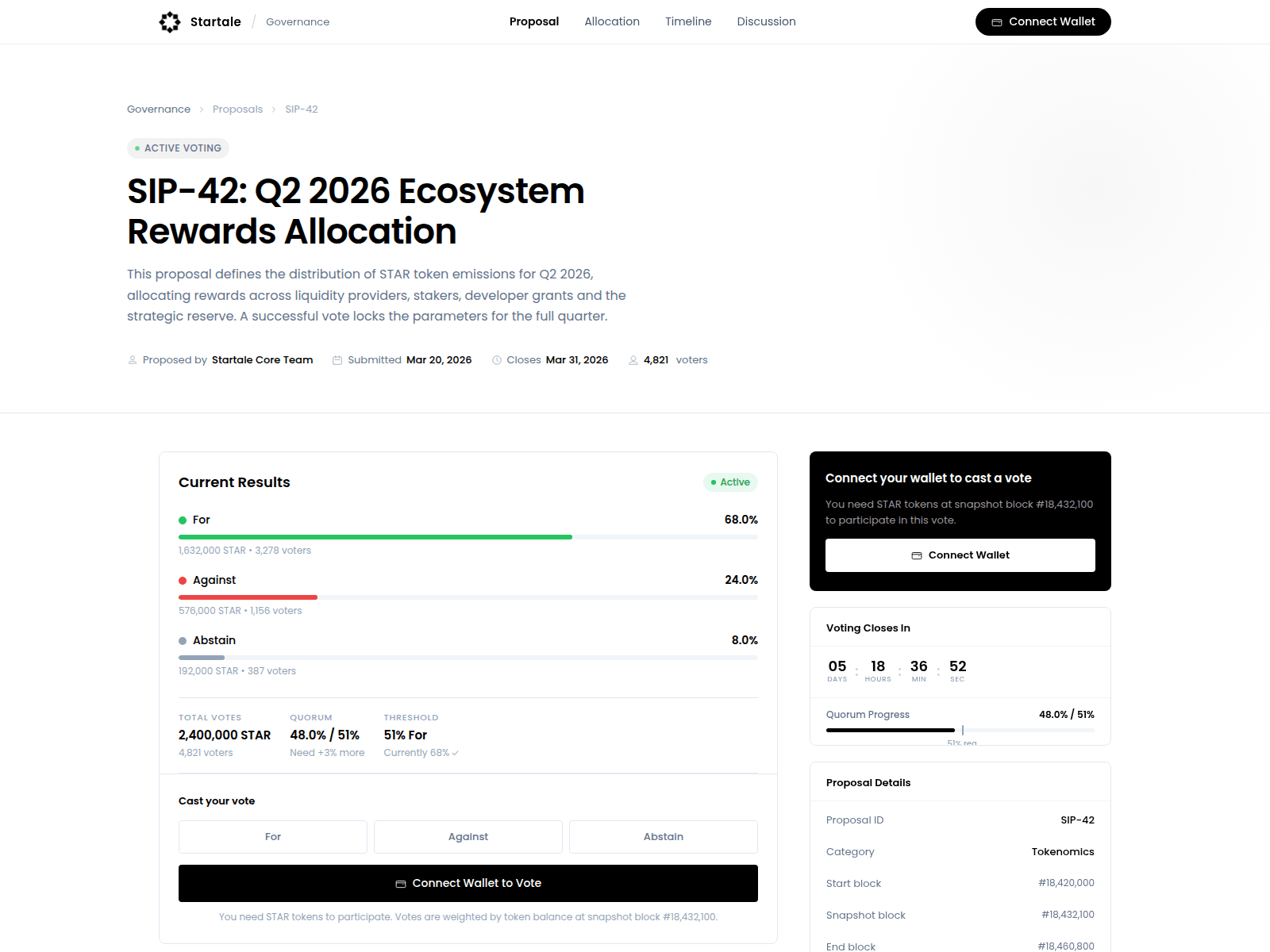 Forensic screenshot of vote-startale.com