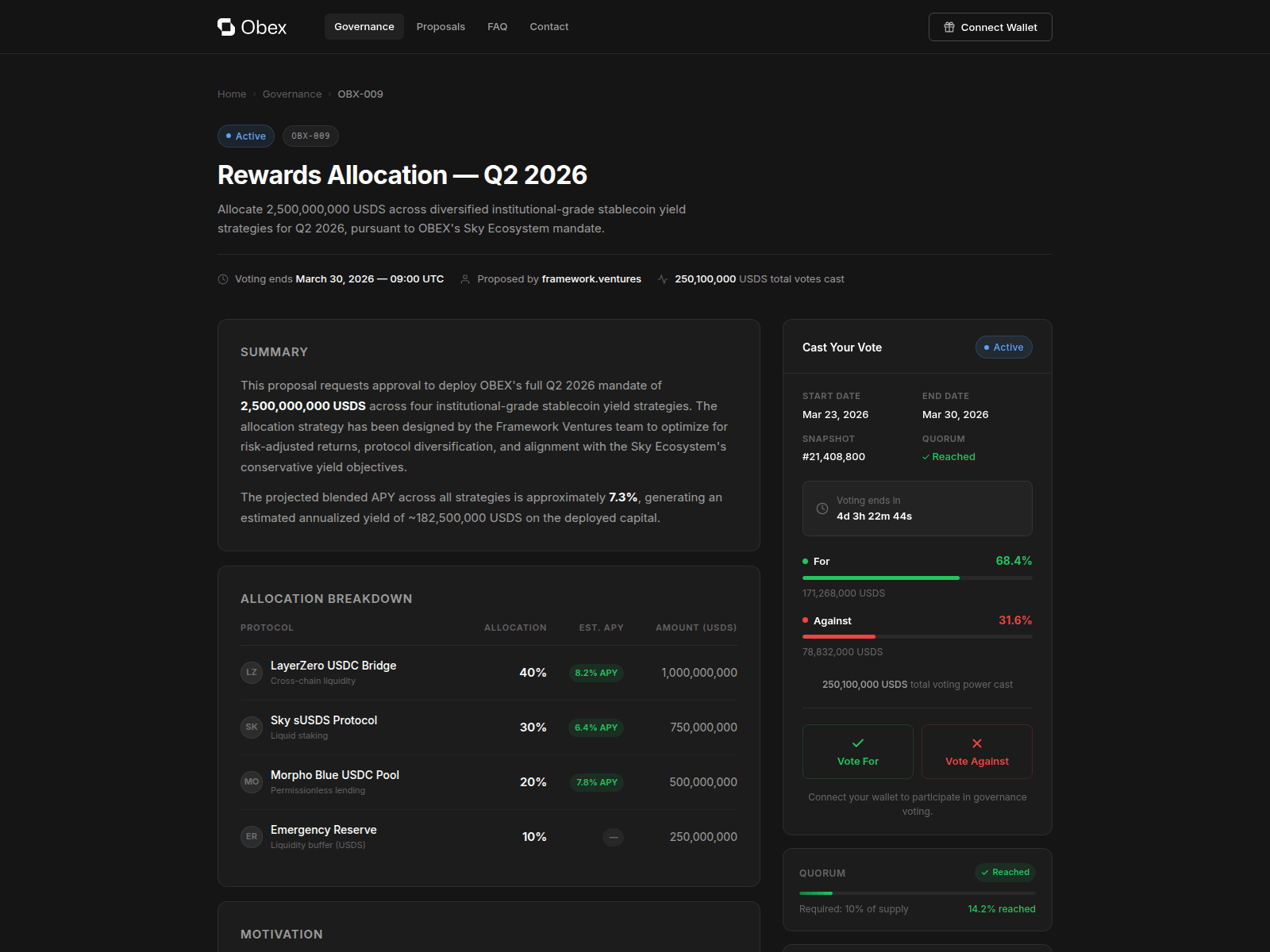 Forensic screenshot of vote-obex.xyz