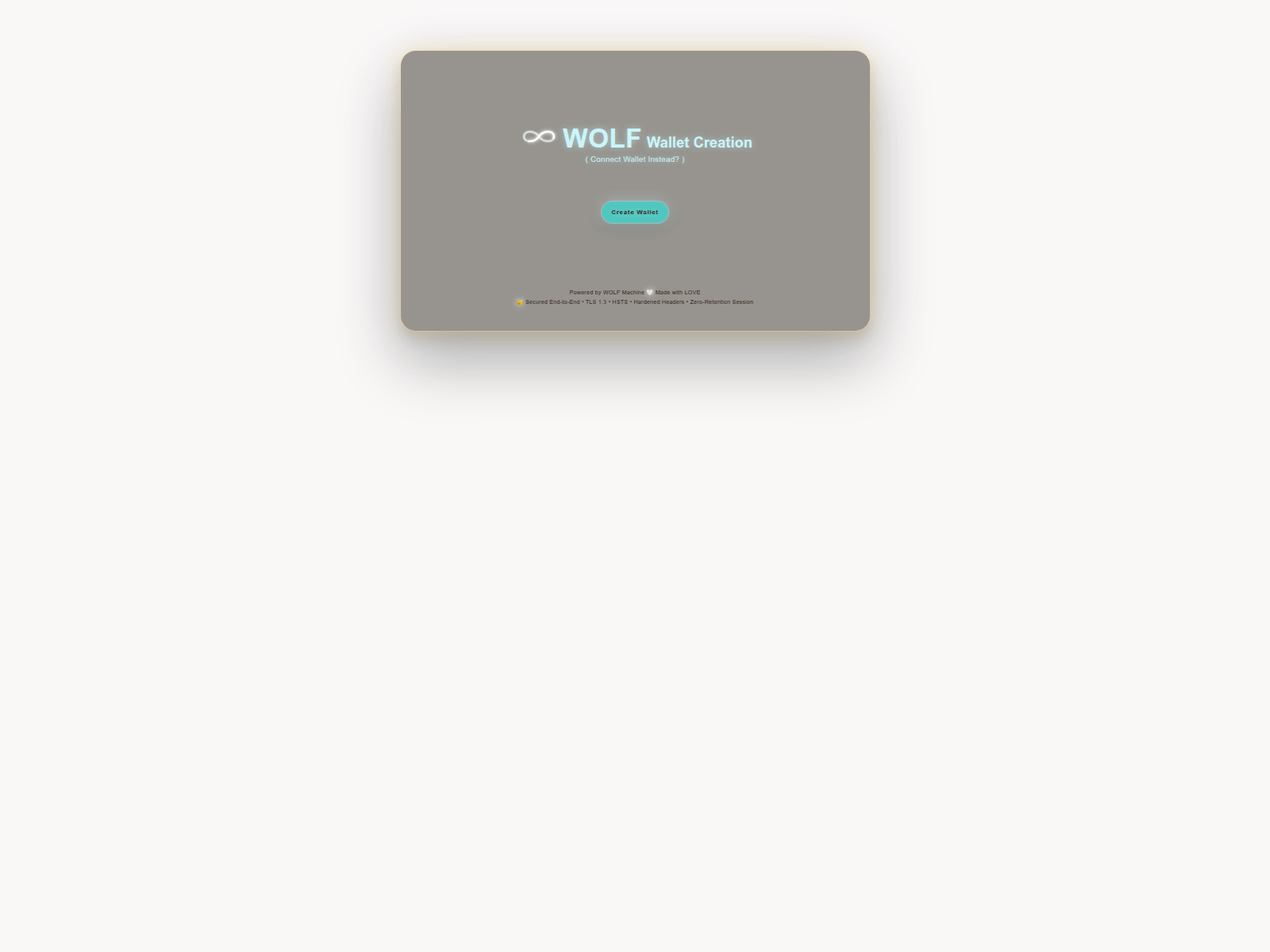 Forensic screenshot of wolf-machine-wallet-portal.pages.dev