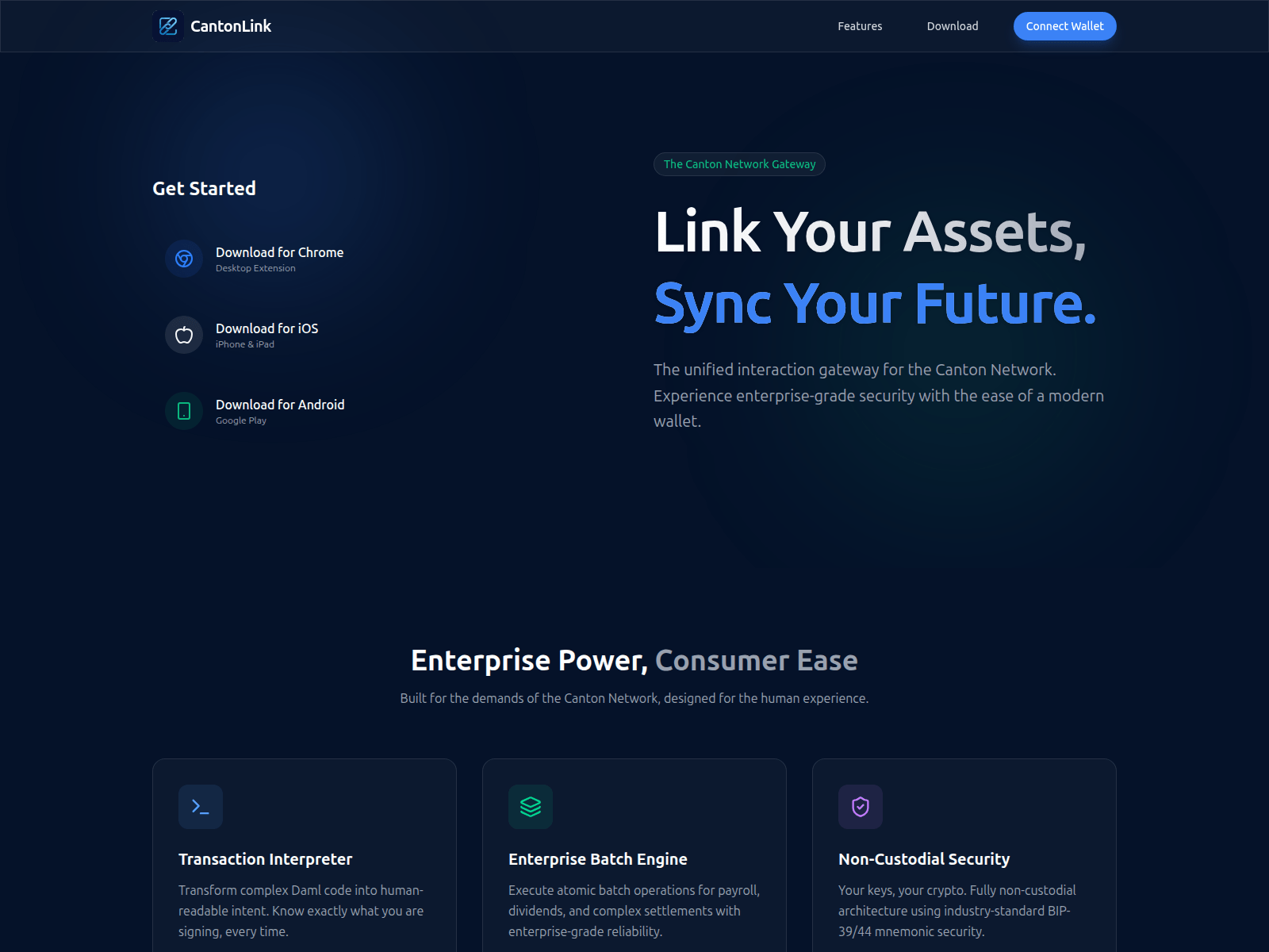 Forensic screenshot of cantonlink.app