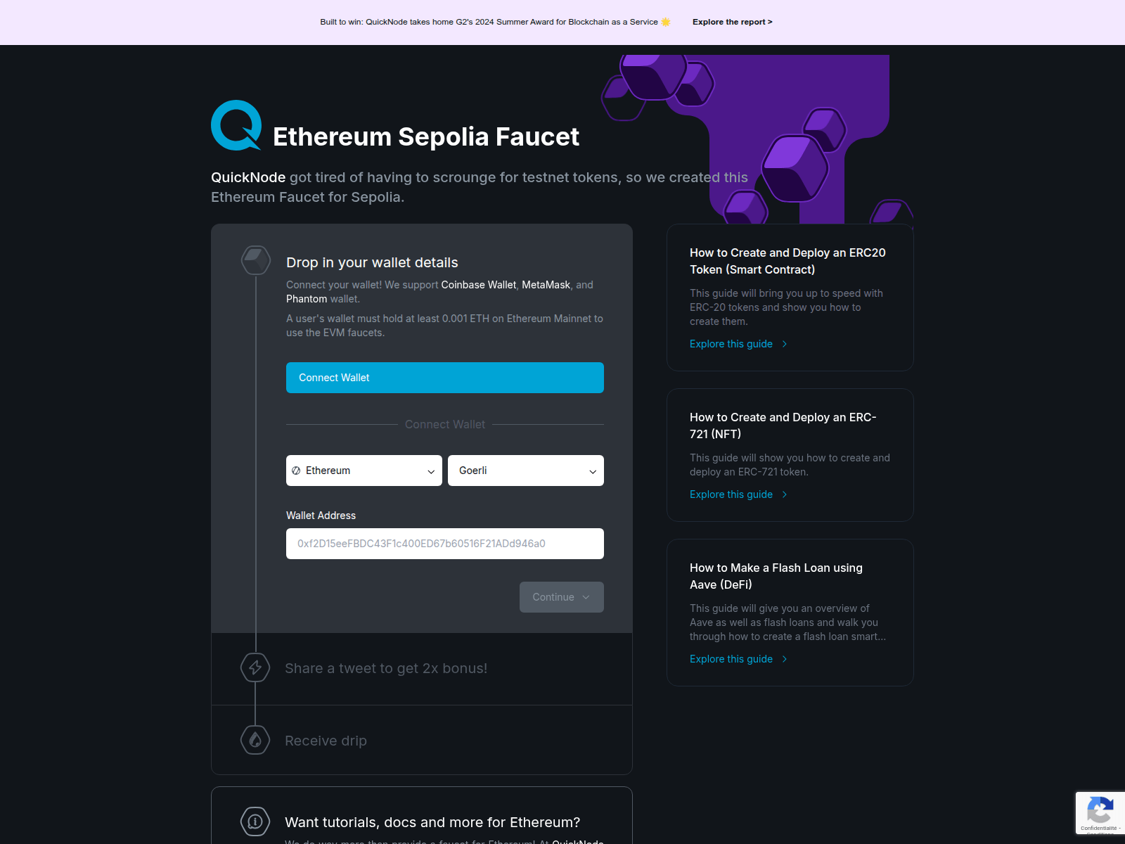 Screenshot of sepolia2.pages.dev