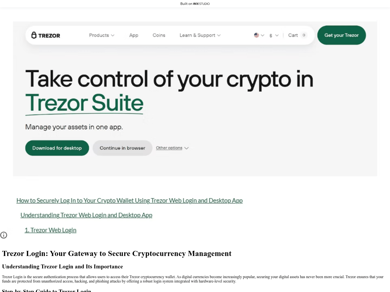 Forensic screenshot of trexor-view.wixstudio.com