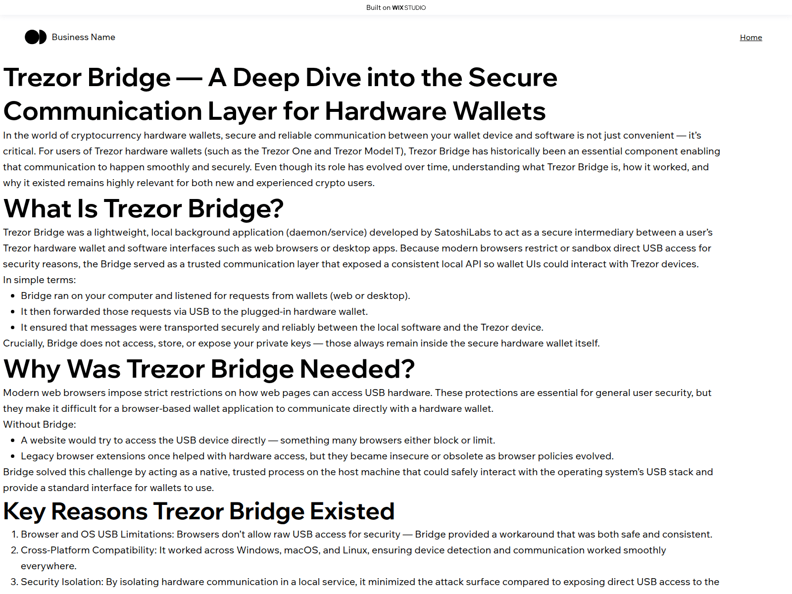 Forensic screenshot of bridgwallet.wixstudio.com