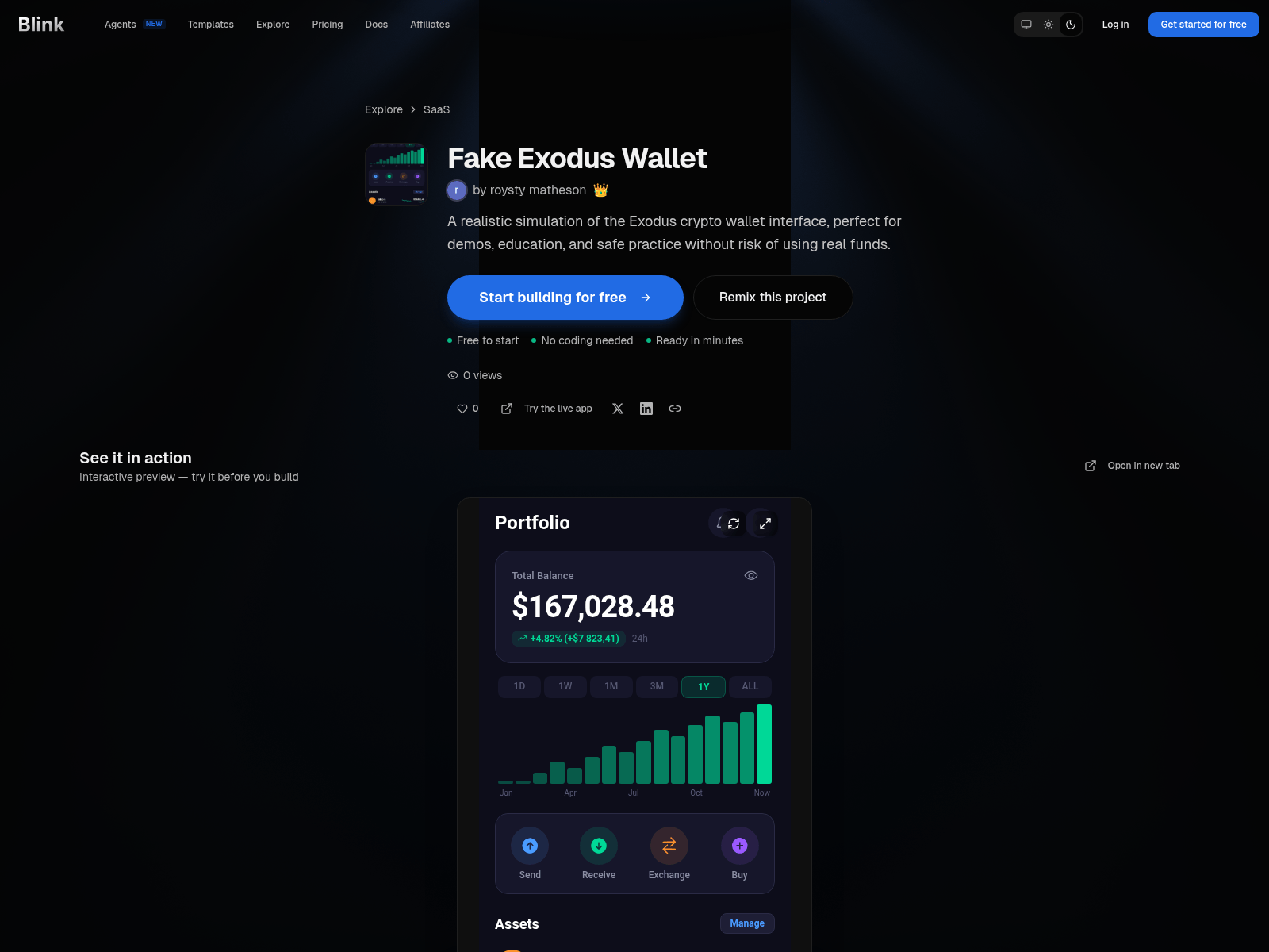 Screenshot of blink.new