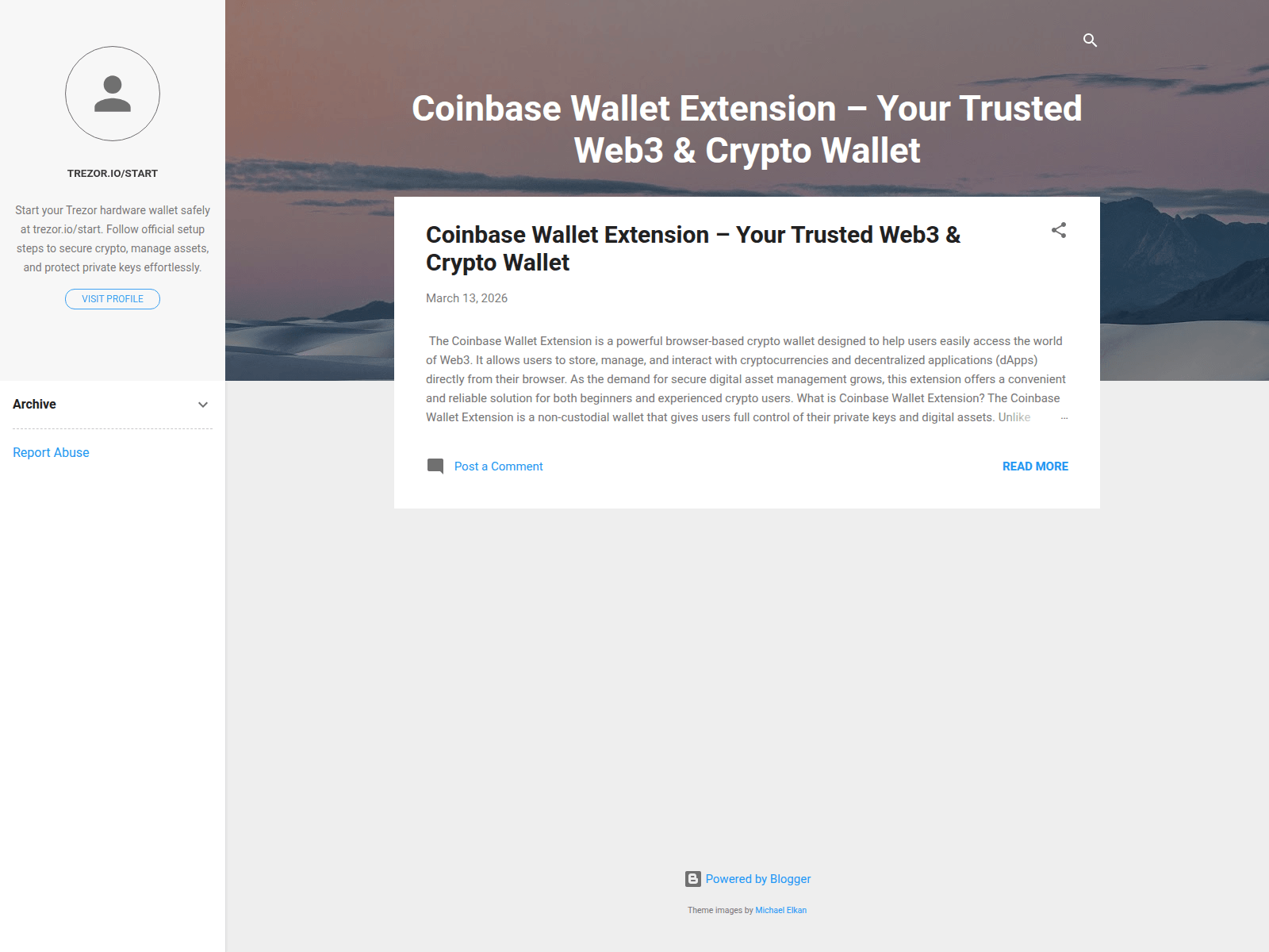 Forensic screenshot of coinbasewalletextensionn.blogspot.com