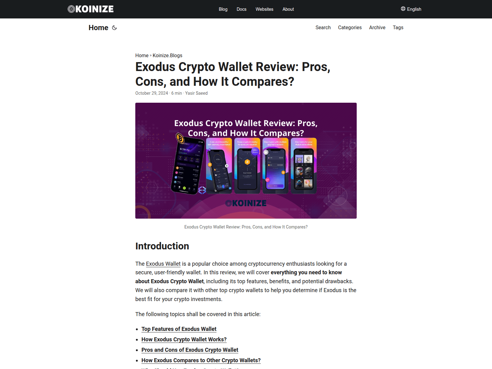 Screenshot of blog.koinize.com