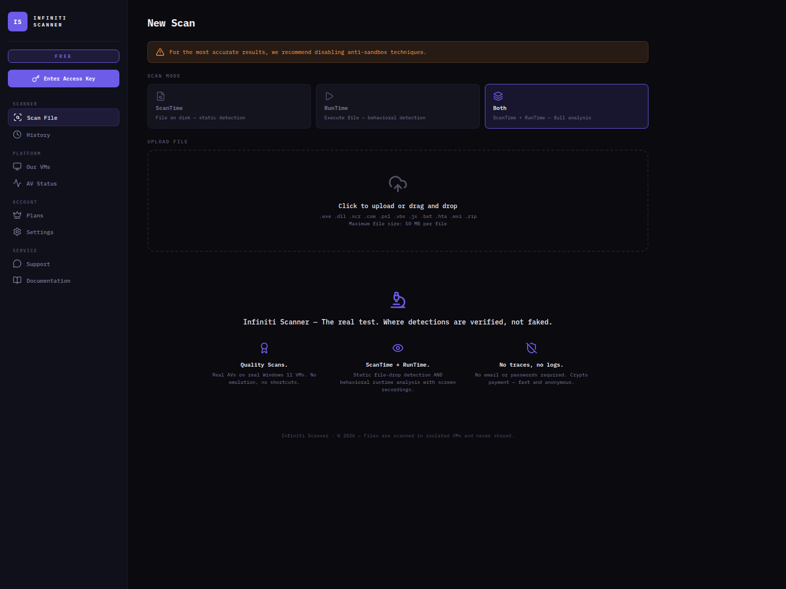 Forensic screenshot of runtime-scan.com