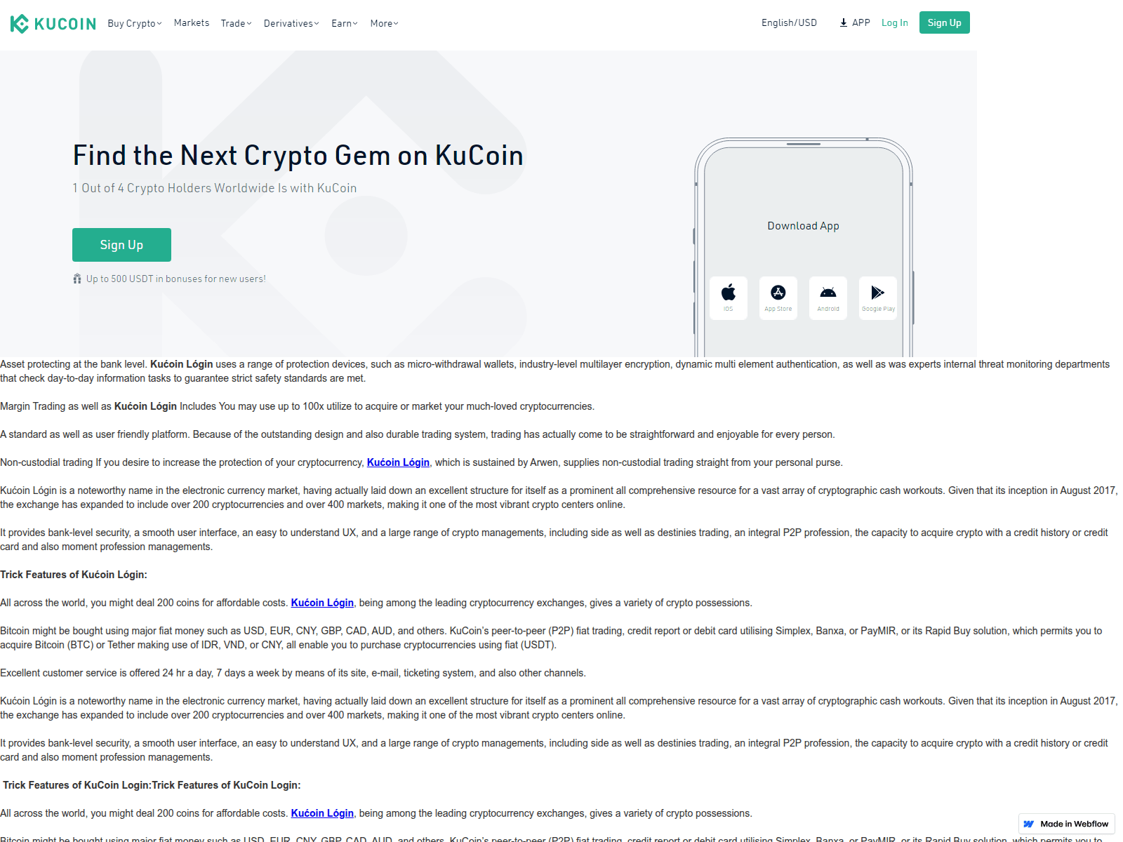 Screenshot of xn--kuoin-lgin-mbb8u.webflow.io