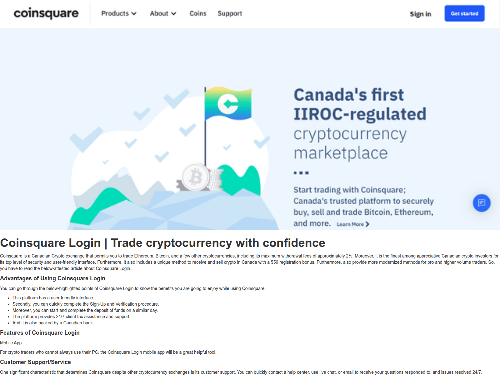 Screenshot of login-coinsquarre.webflow.io