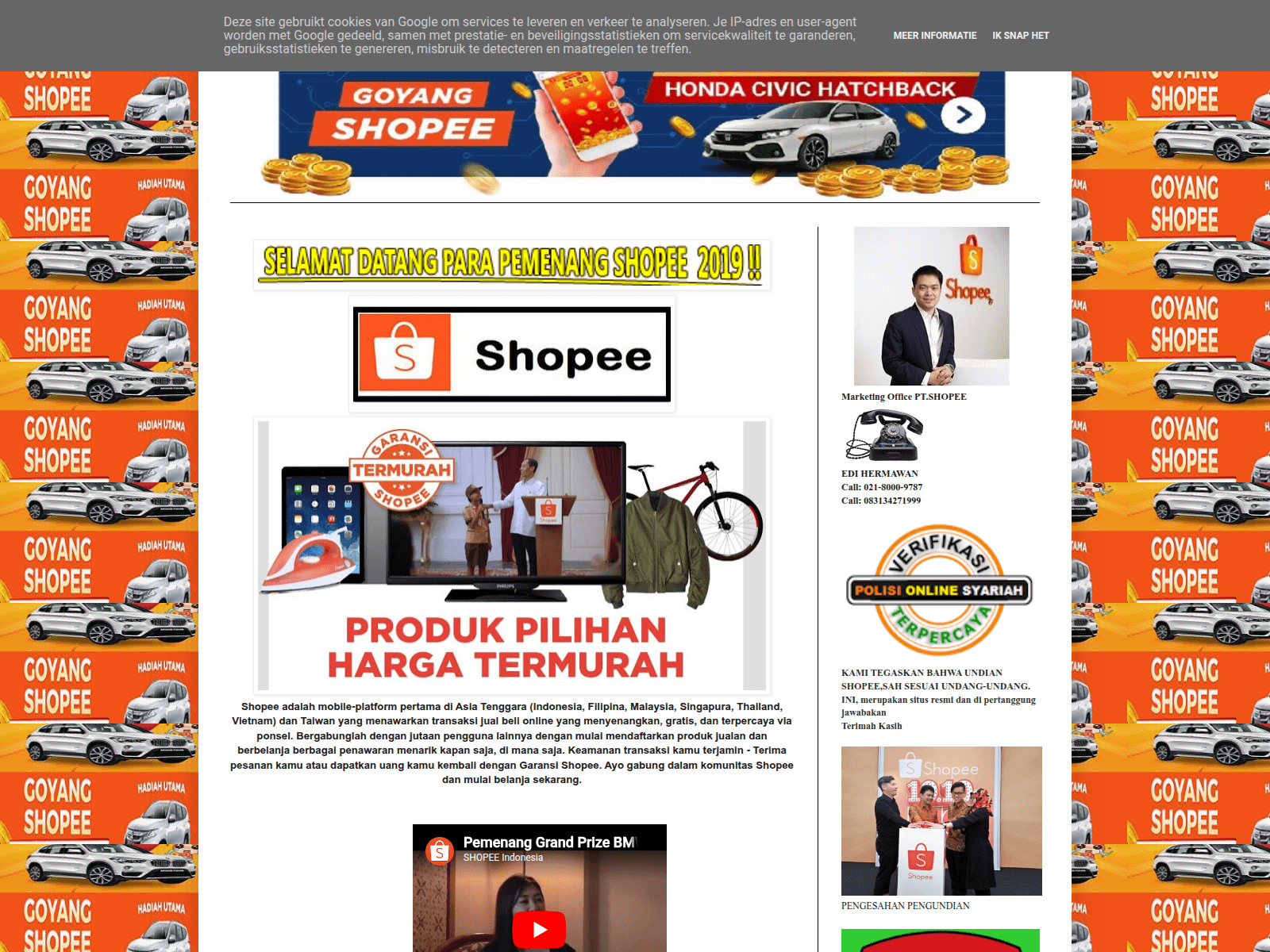 Screenshot of shopee6799.blogspot.com