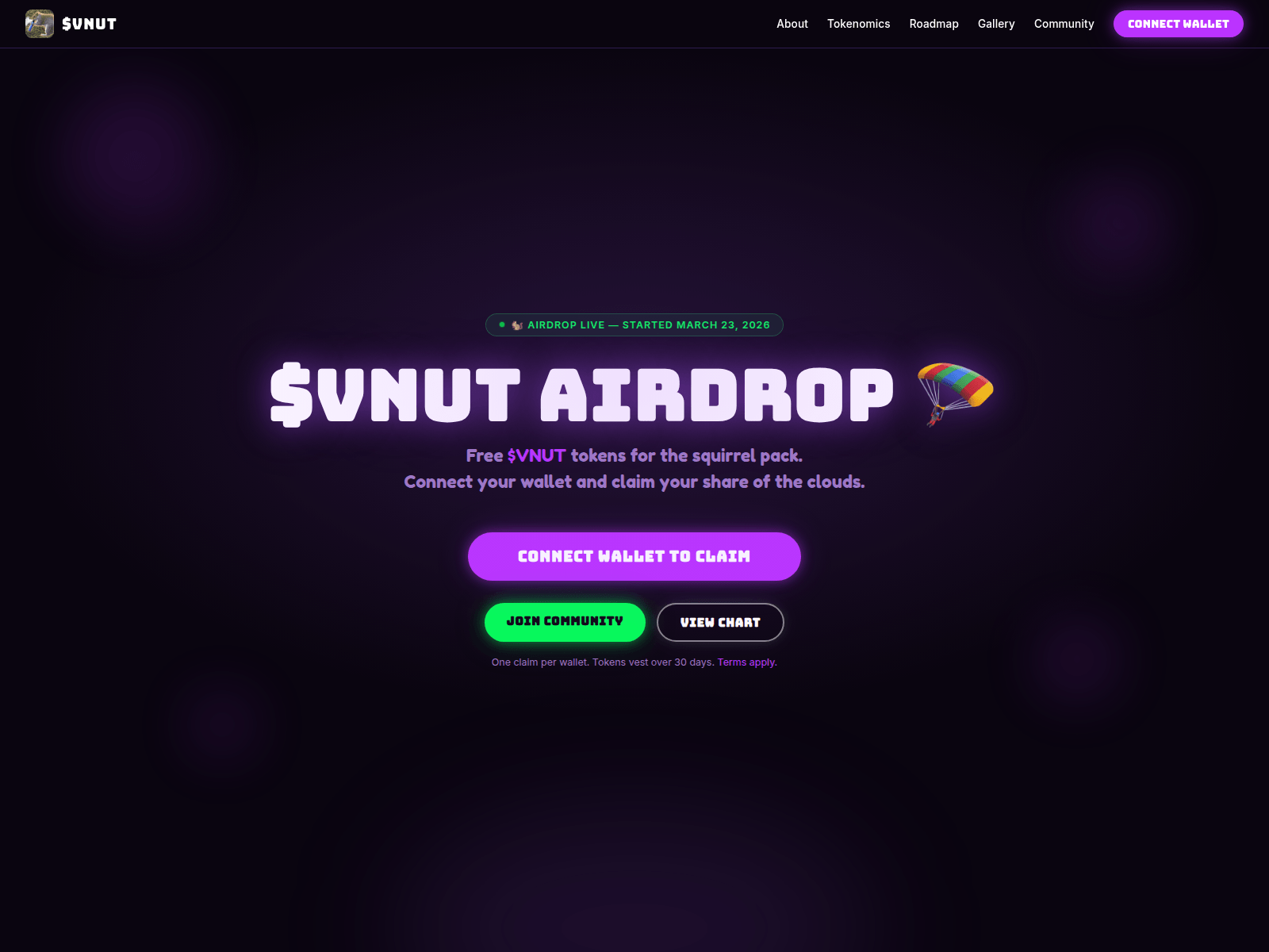 Screenshot of vnutcoin.com