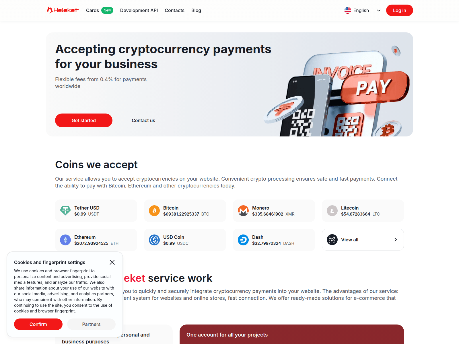 Screenshot of heleket.click