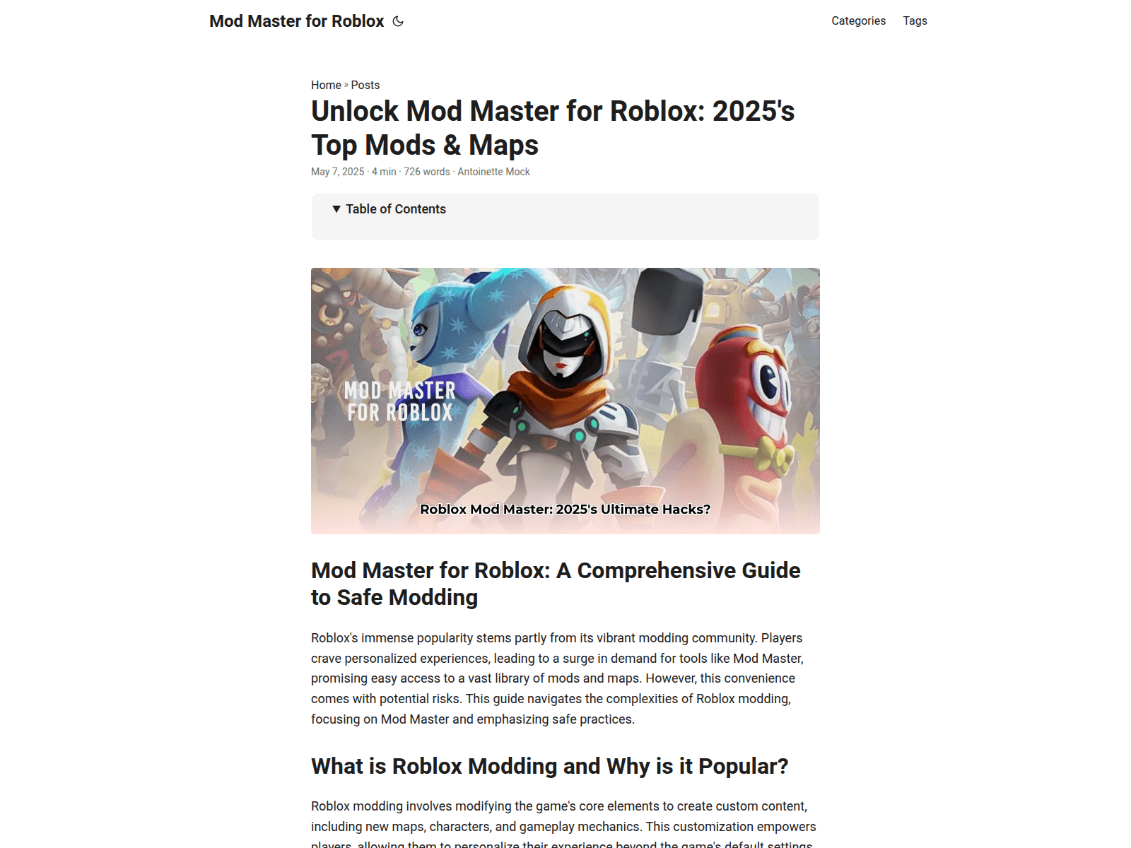 Screenshot of mod-master-for-roblox.pages.dev
