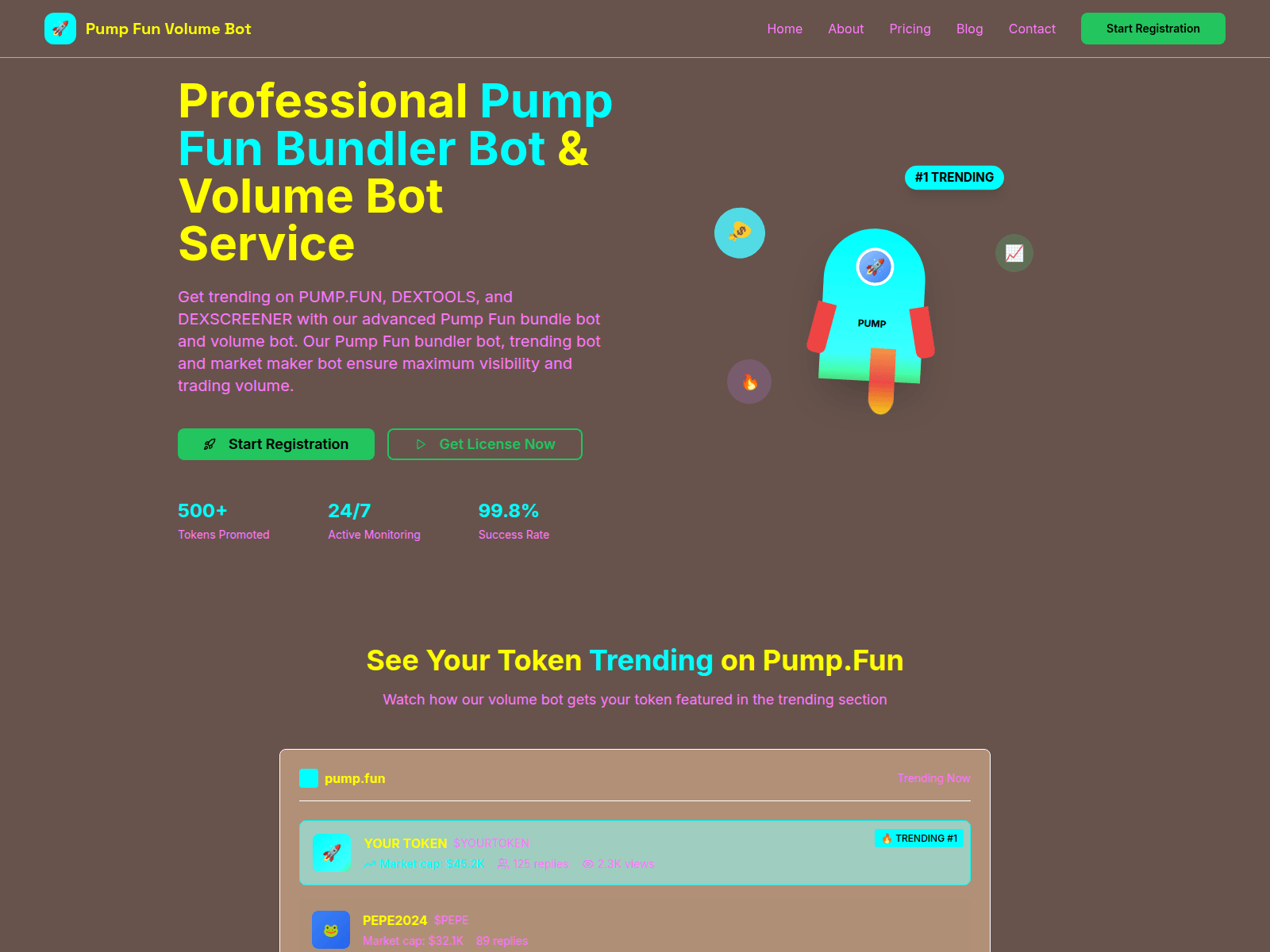 Forensic screenshot of pumpfunvolume-bot-20-may.pages.dev