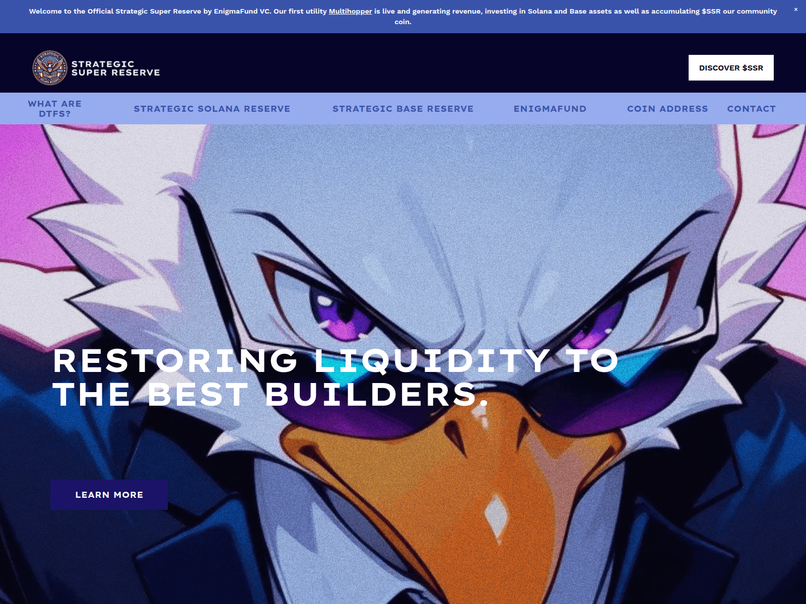 Screenshot of www.strategic-solana-reserve.com