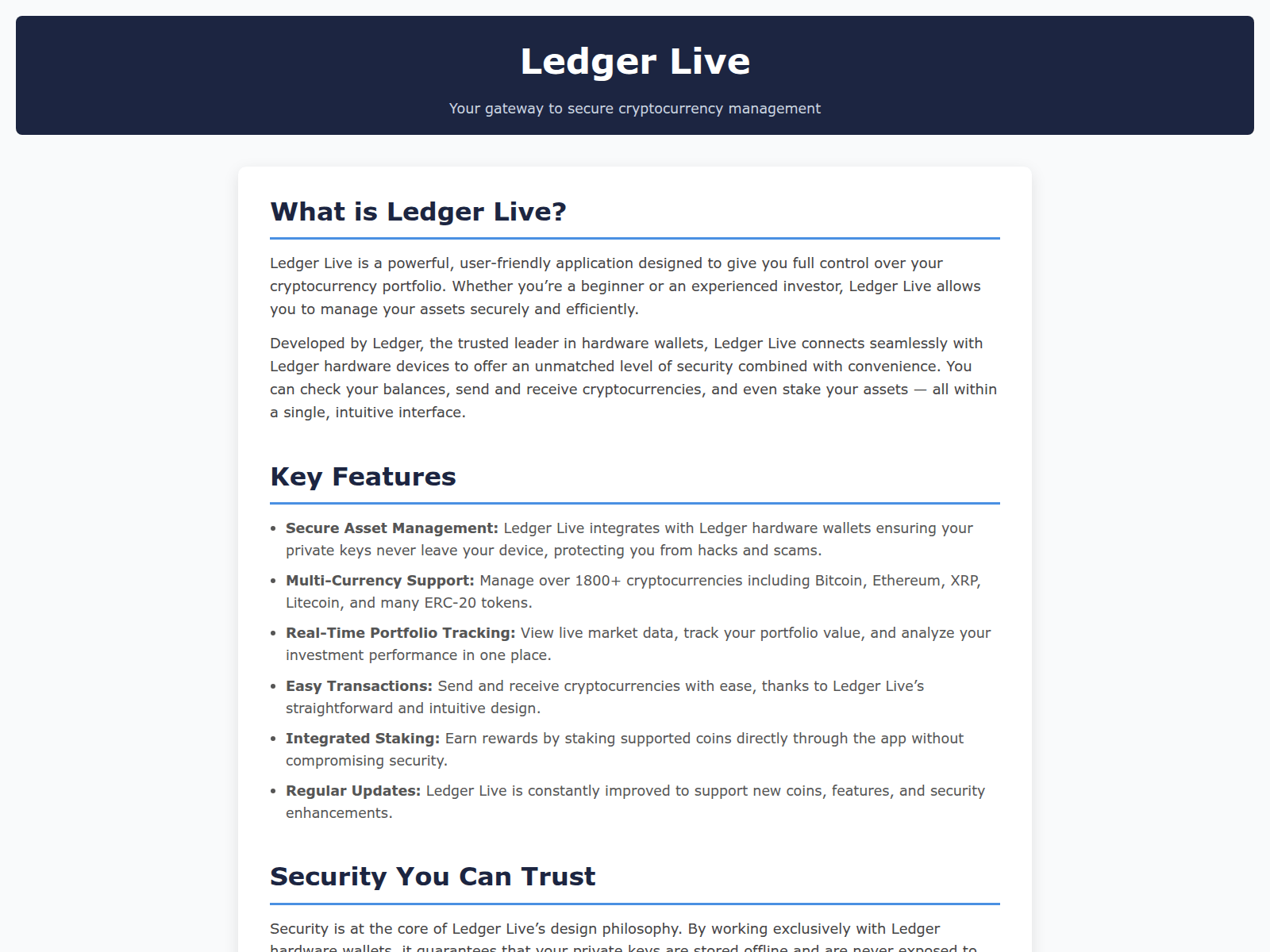 Screenshot of connect-ledger-livee-app.pages.dev